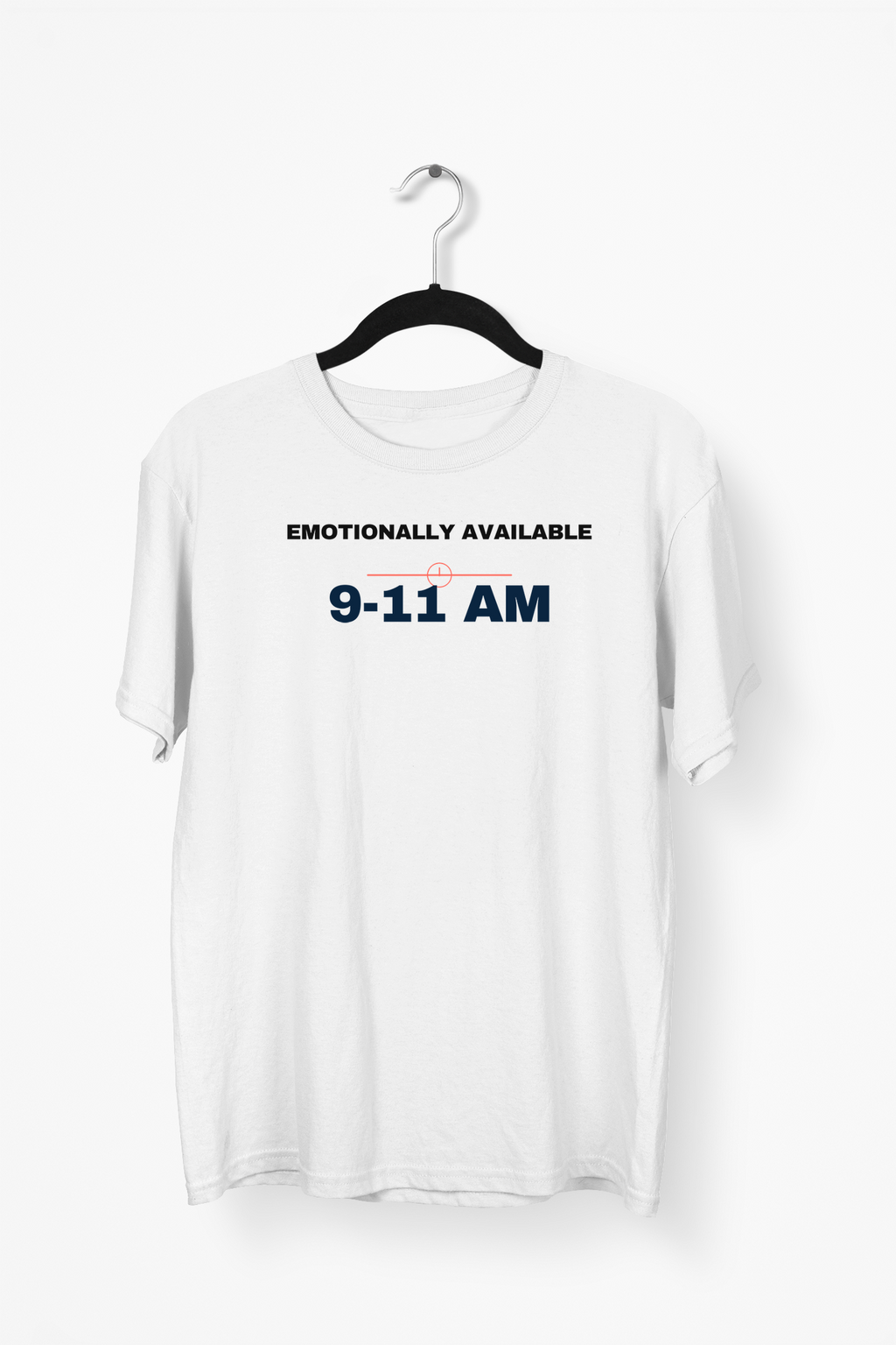 Emotionally Available 9–11 AM Premium Tee — White