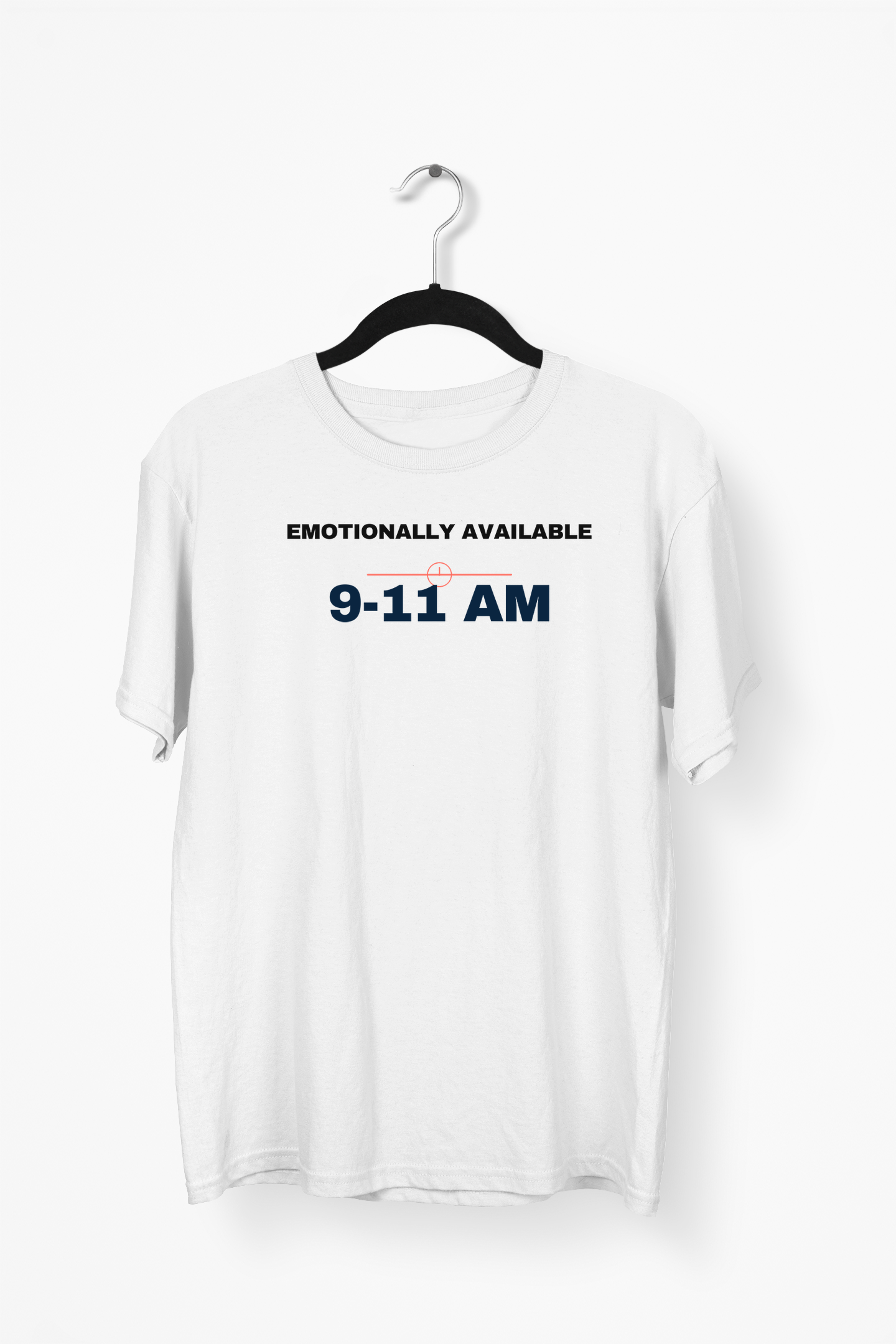 Emotionally Available 9–11 AM Premium Tee — White