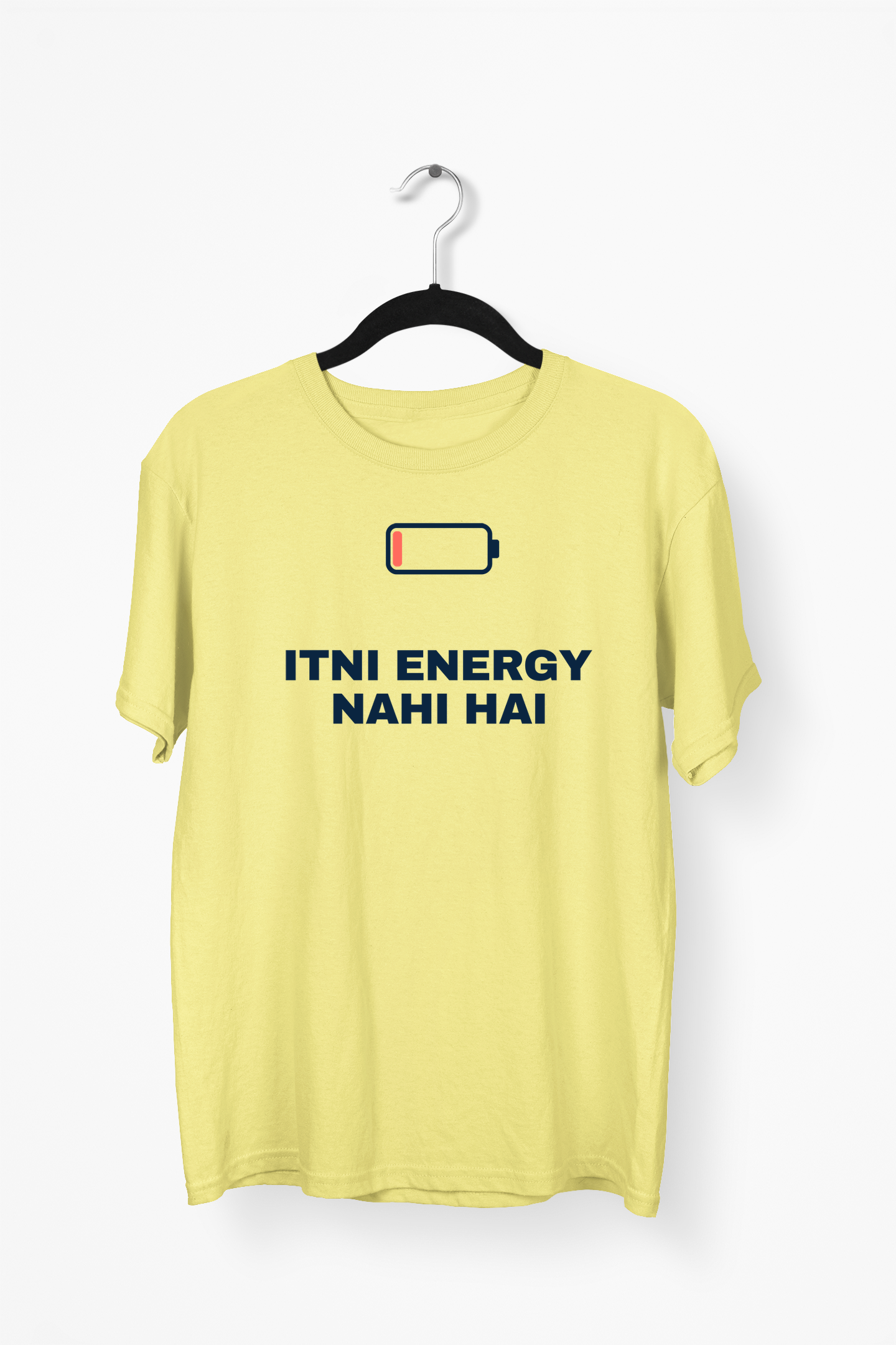 Itni Energy Nahi Hai Premium Tee — Yellow
