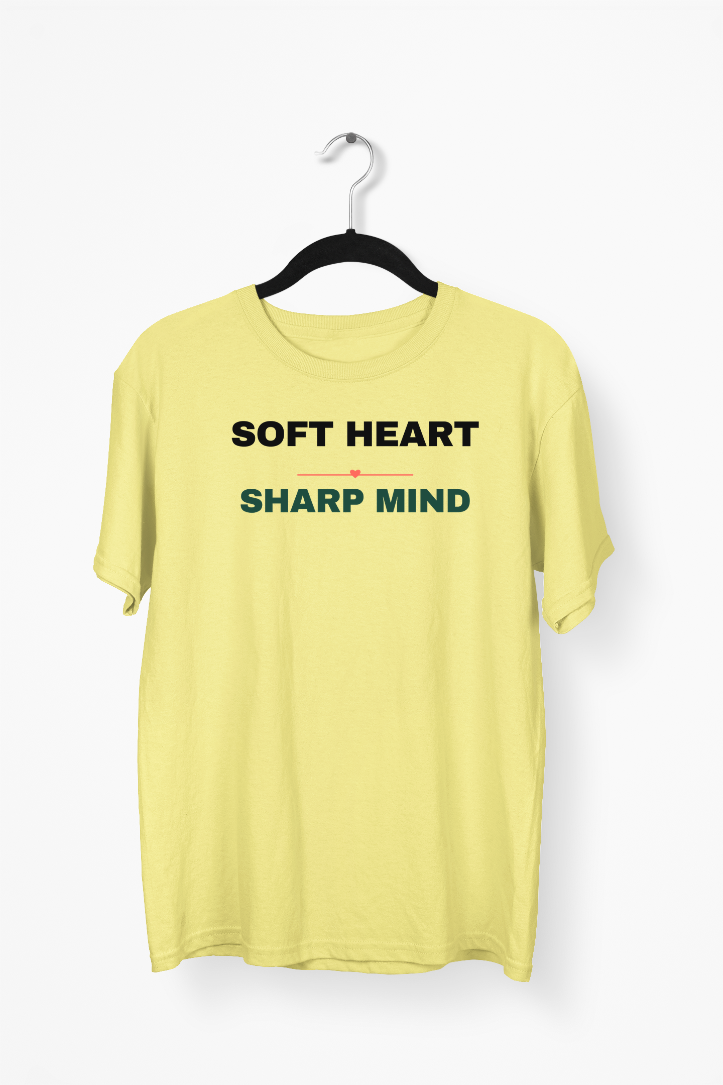 Soft Heart, Sharp Mind Premium Tee — Yellow