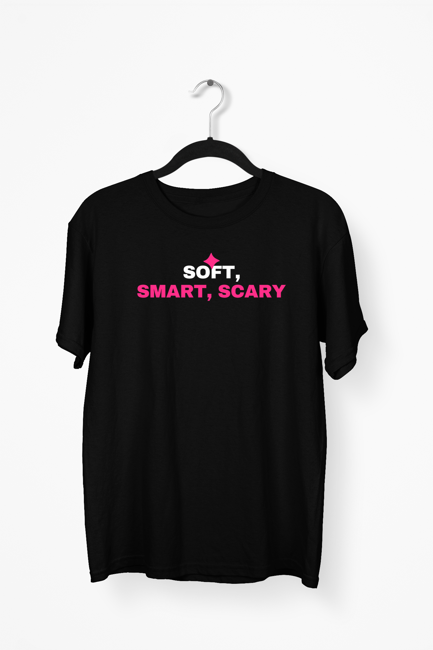 Soft, Smart, Scary Premium Tee — Black