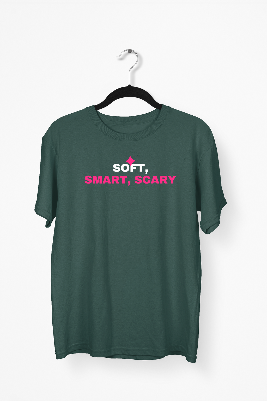 Soft, Smart, Scary Premium Tee — Bottle Green