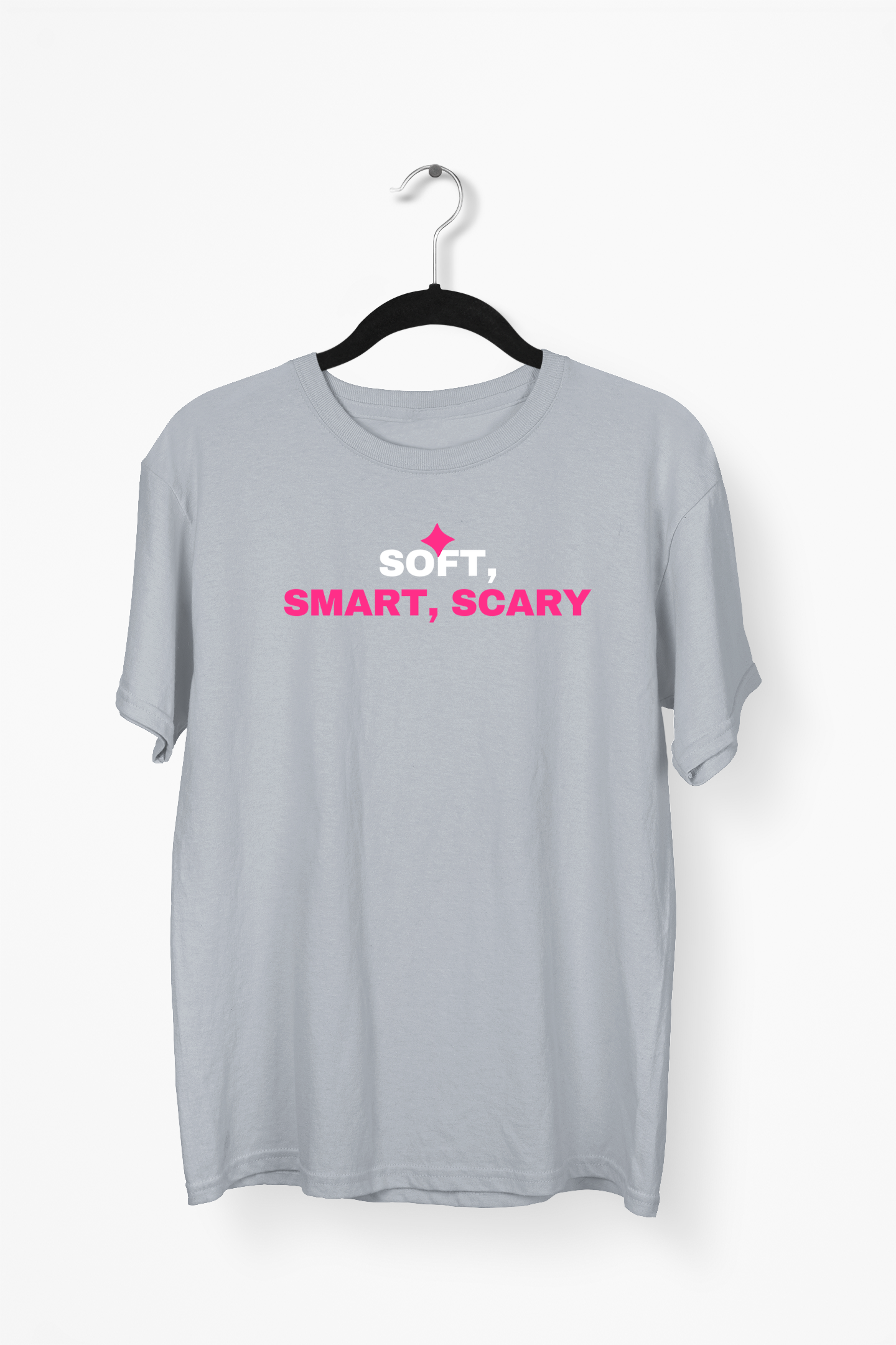 Soft, Smart, Scary Premium Tee — Gray