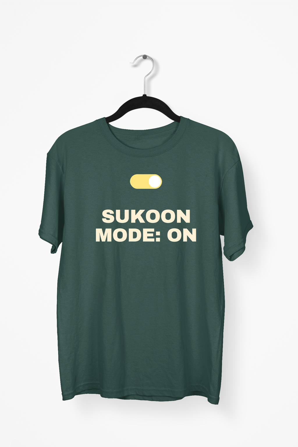Sukoon Mode On Premium Tee — Bottle Green