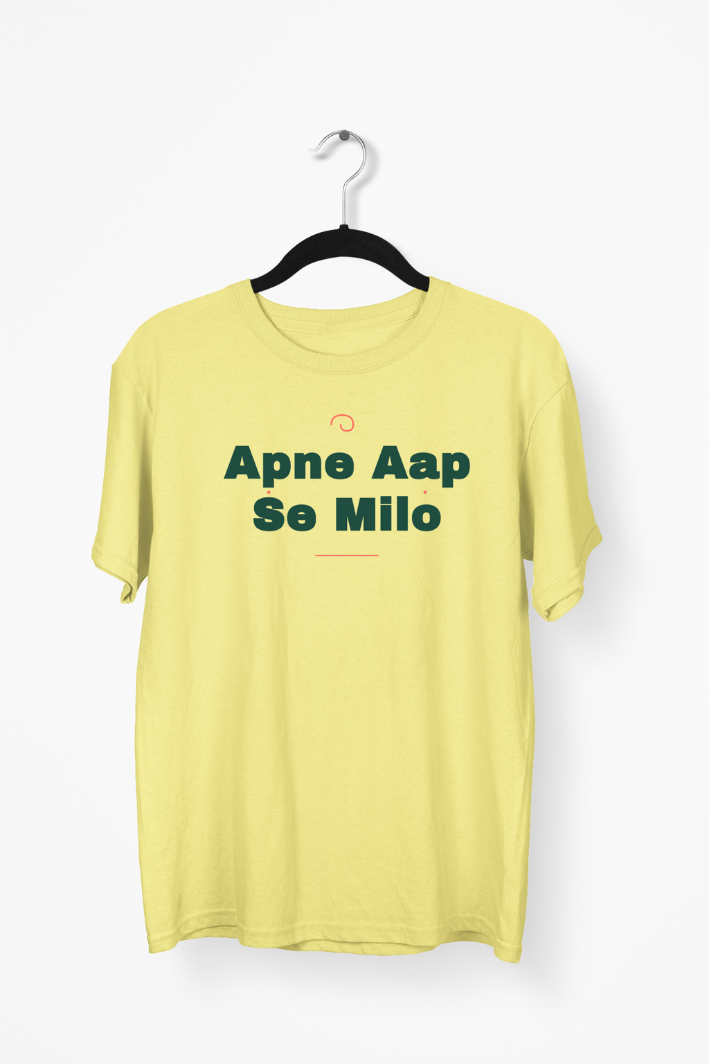 Apne Aap Se Milo Premium Tee — Yellow