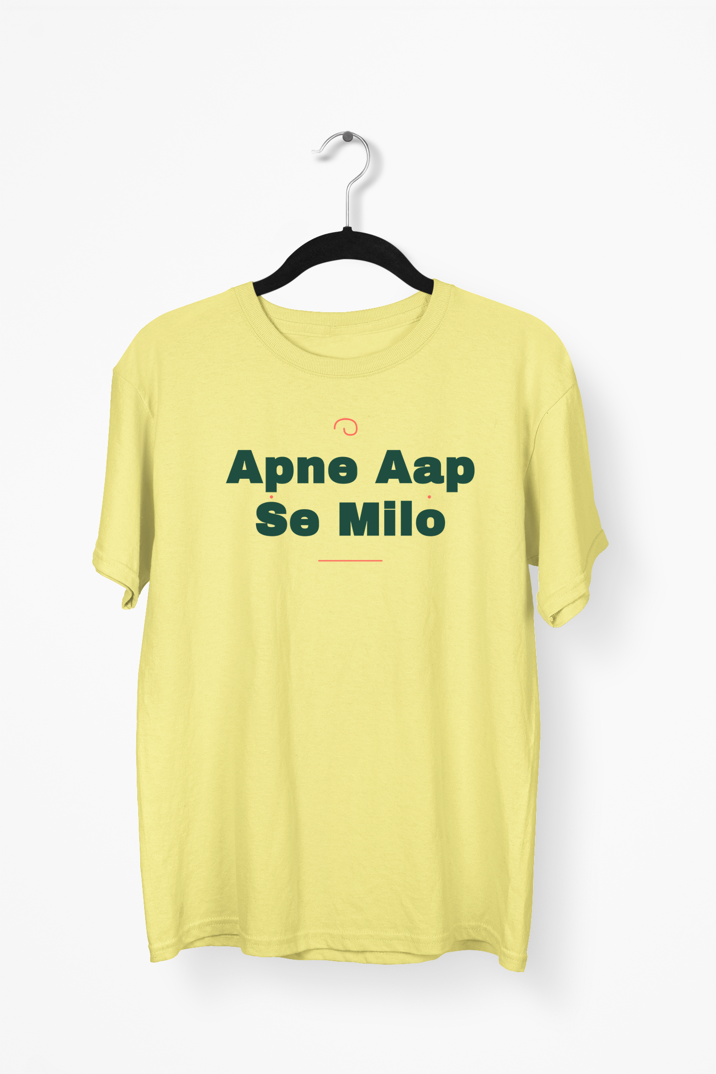Apne Aap Se Milo Premium Tee — Yellow