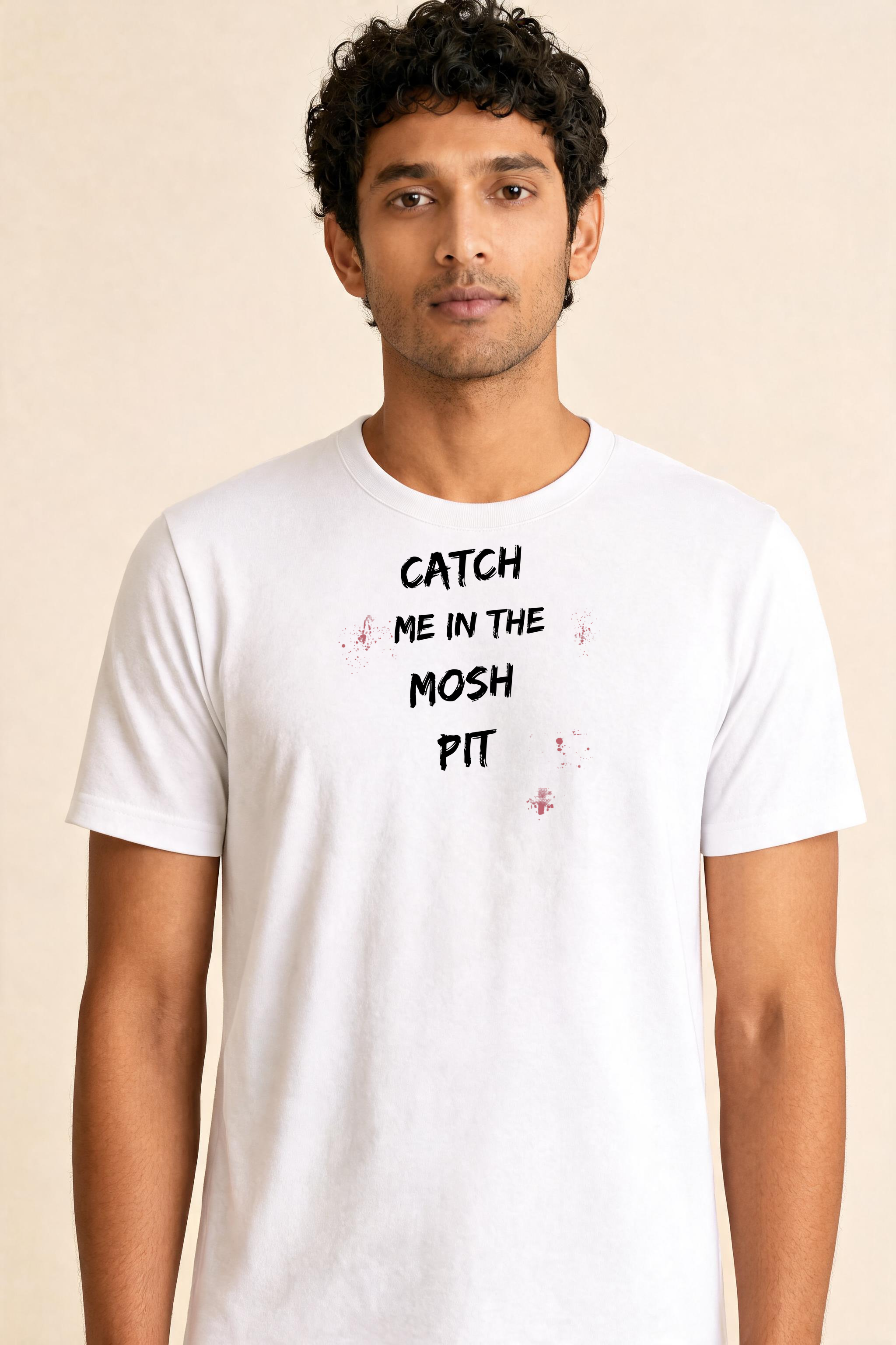 Anarchic Punk Rock Pit Graphic Premium Tee — Male Model (White)