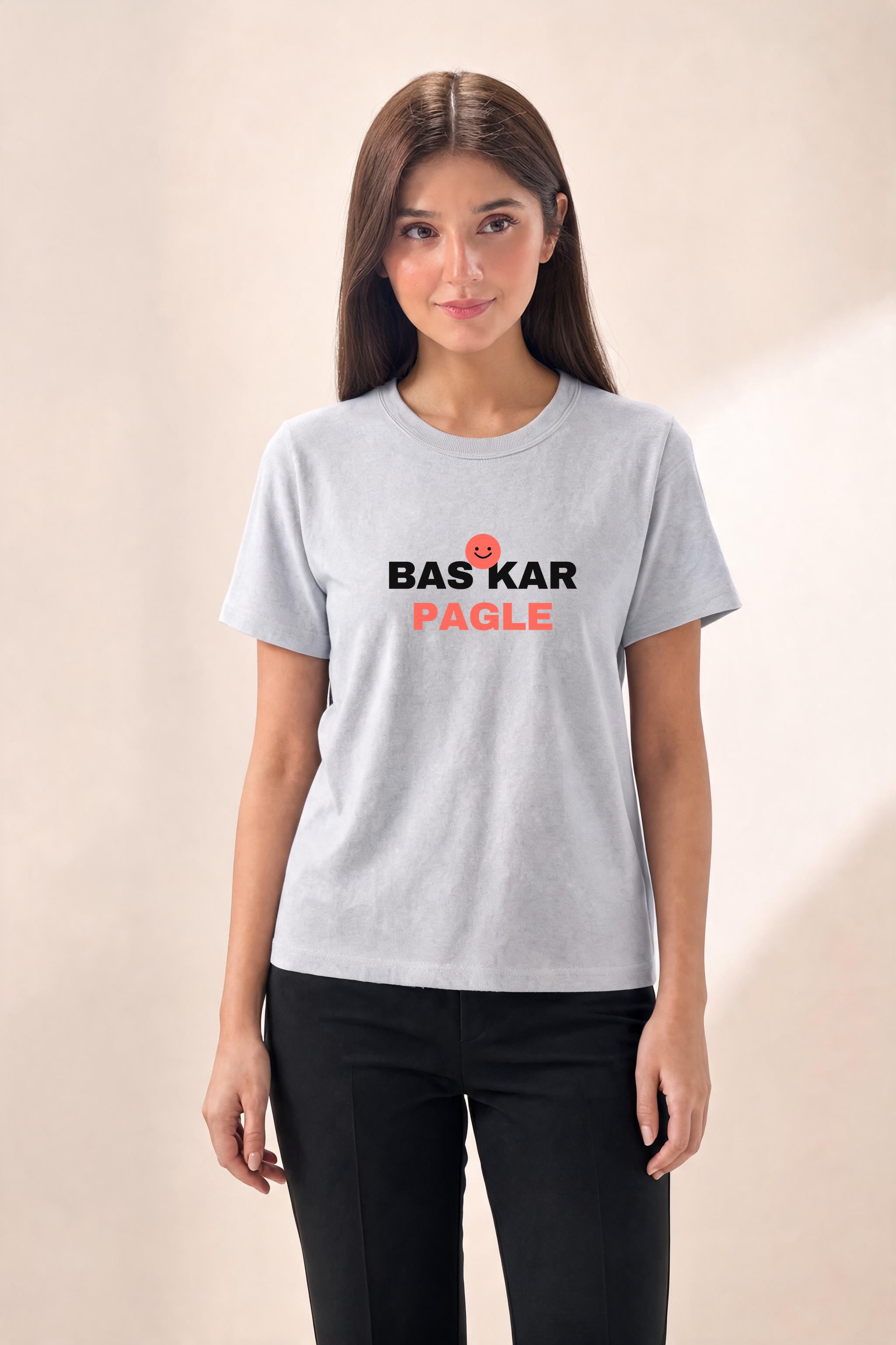 Baskarpagle Premium Tee — Female Model (Gray)