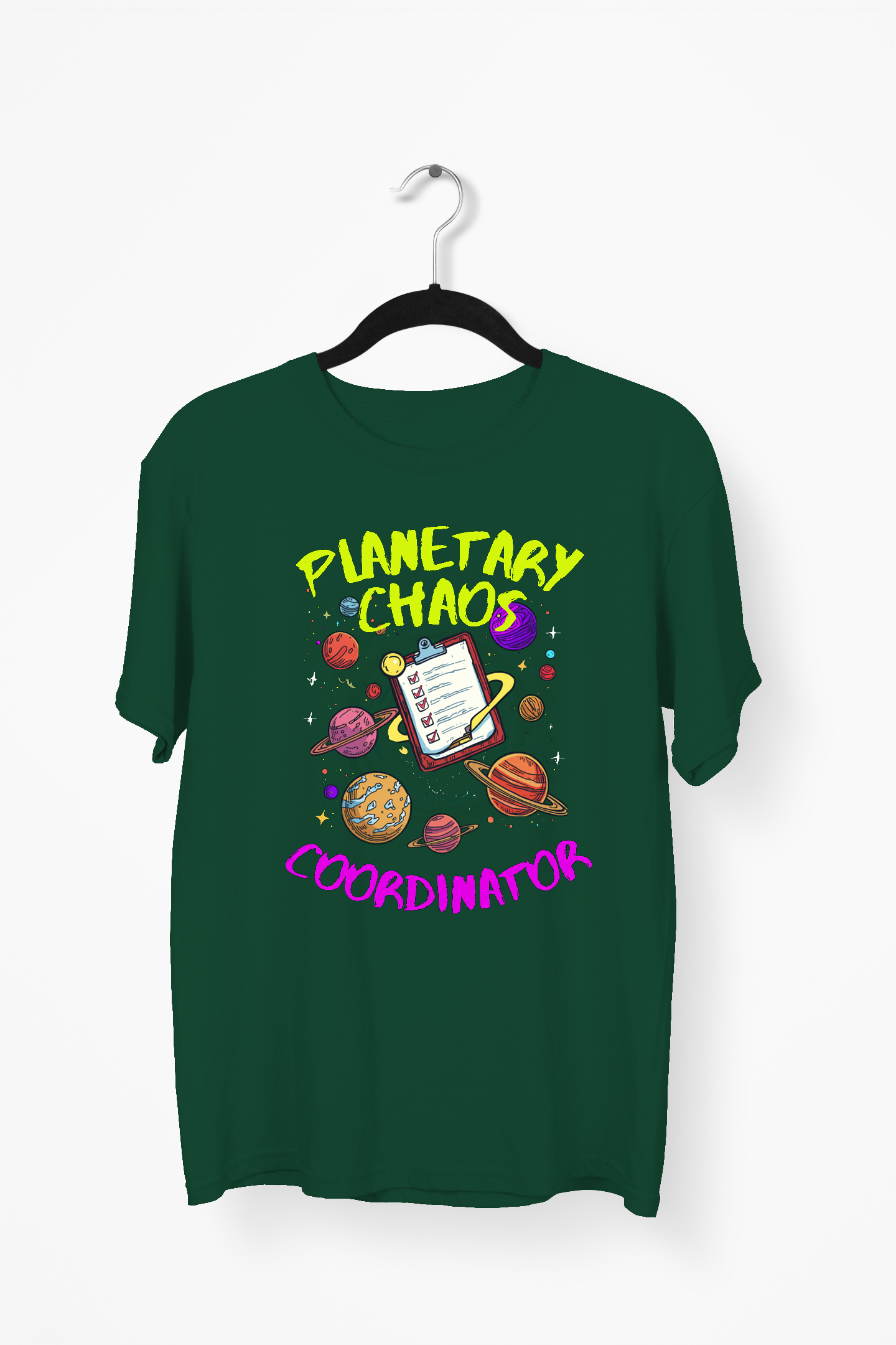 Chaotic Solar System Premium Tee — Bottle Green