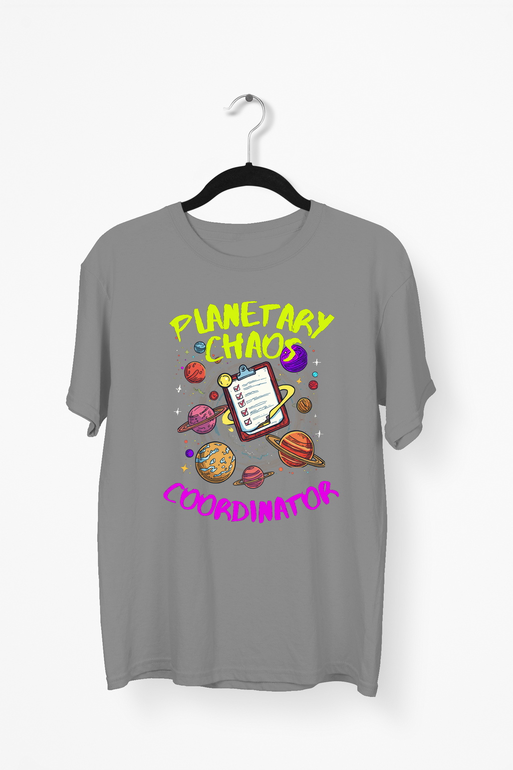 Chaotic Solar System Premium Tee — Gray