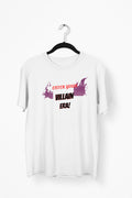 Sharp Typography Premium Tee - White flat mockup