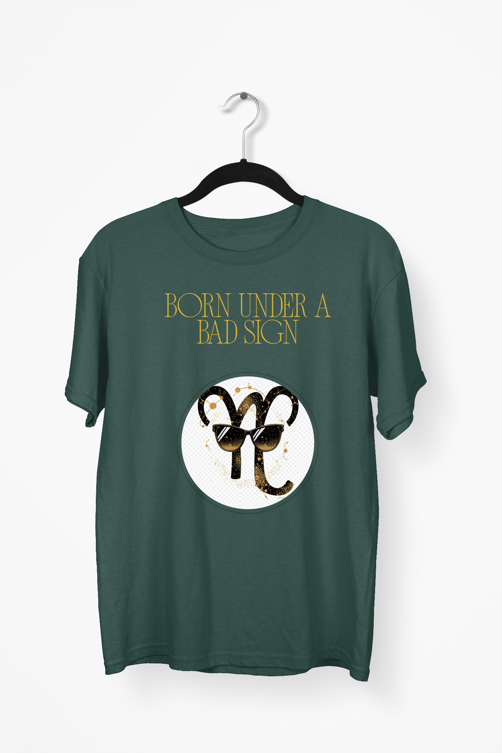 Born Under A Bad Sign Premium Tee — Bottle Green