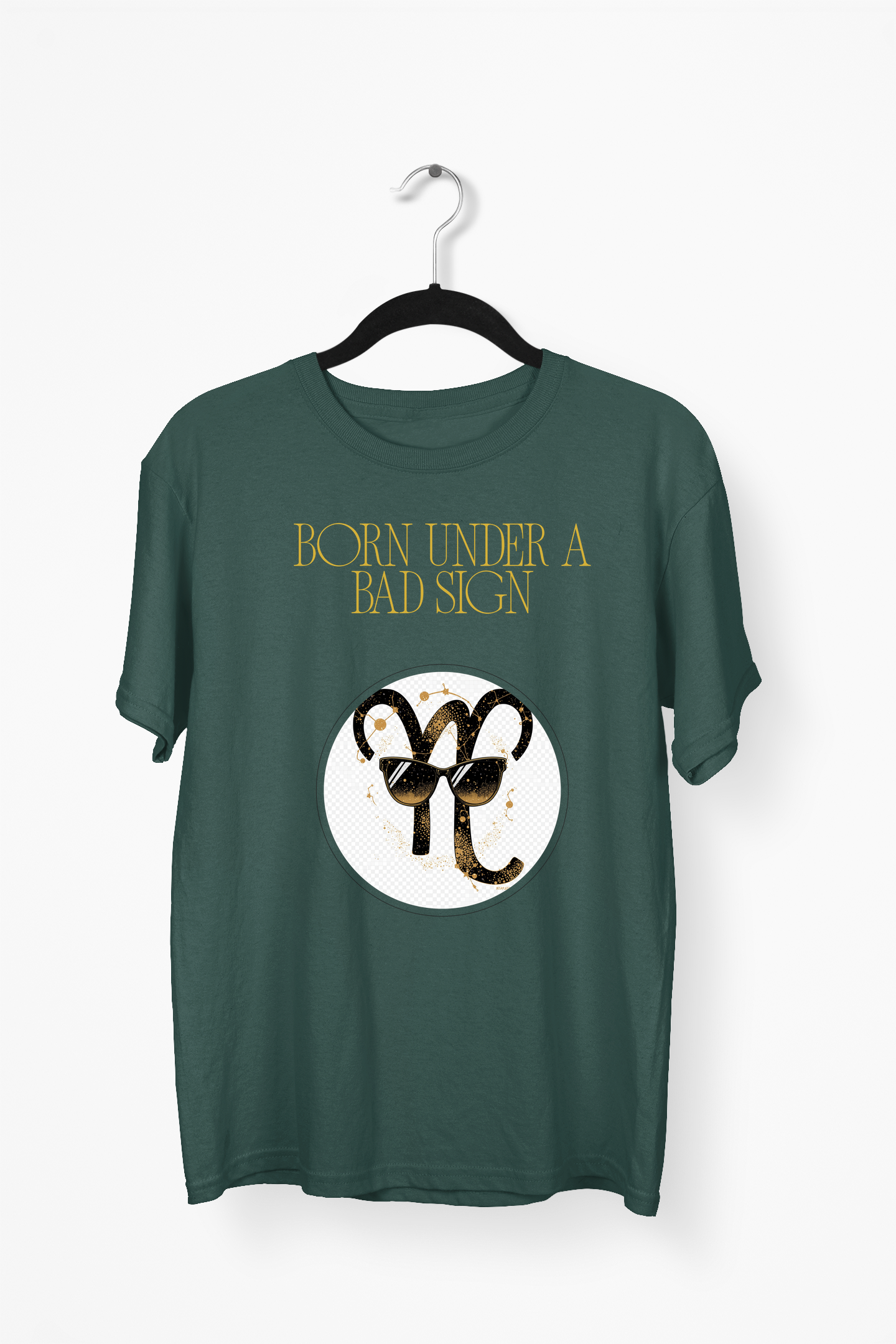 Born Under A Bad Sign Premium Tee — Bottle Green