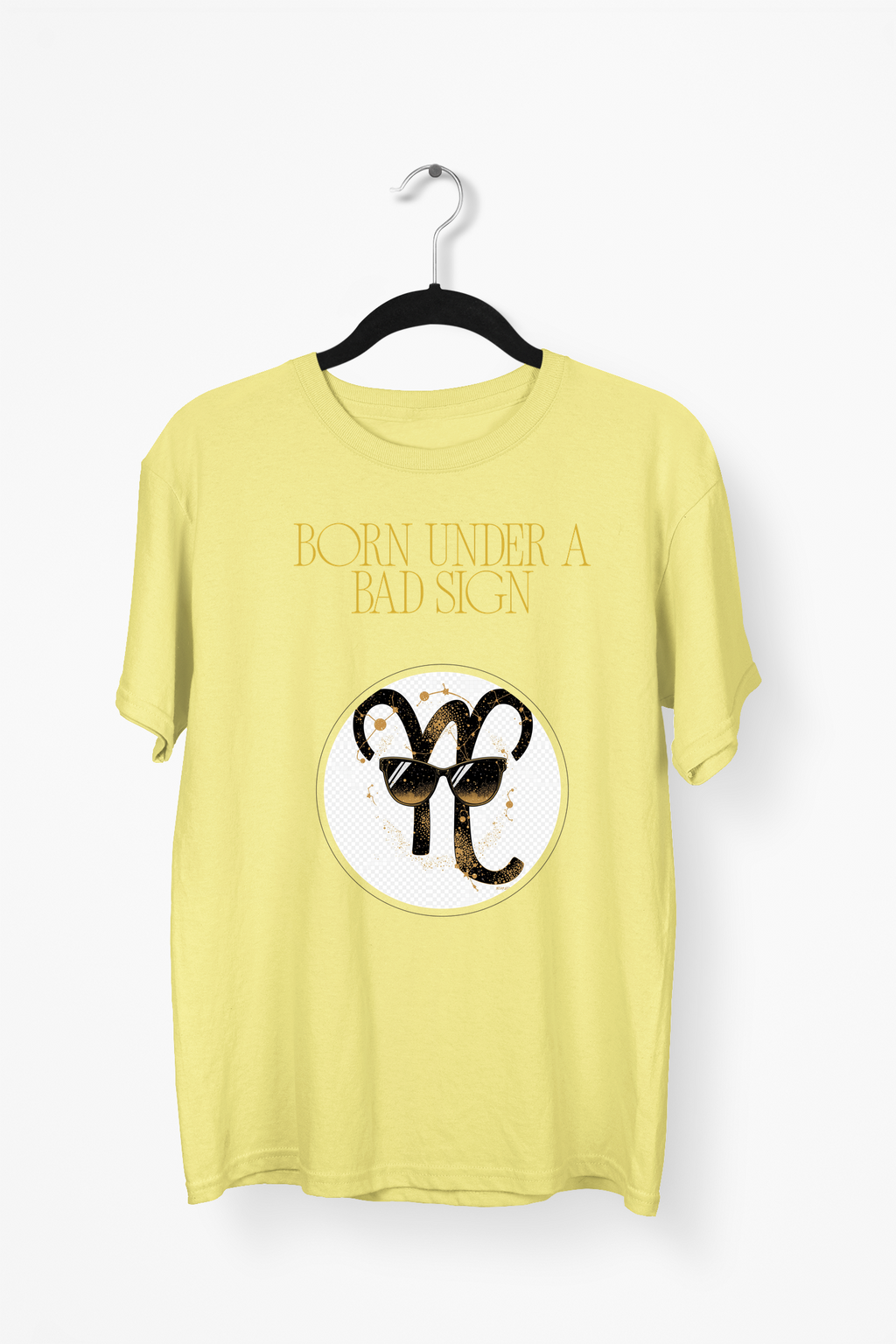 Born Under A Bad Sign Premium Tee — Yellow
