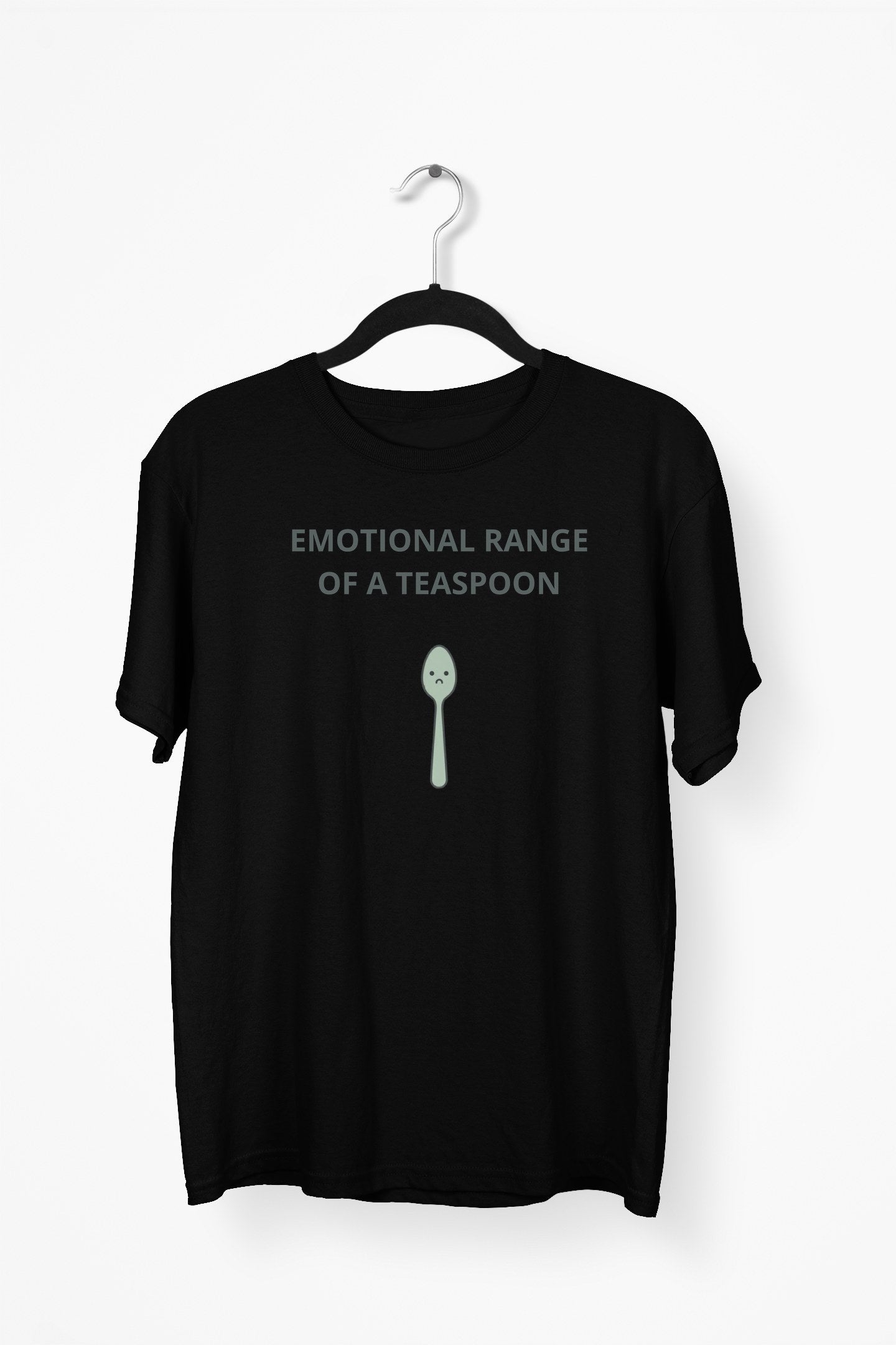 Teaspoon Premium Tee - Black flat mockup