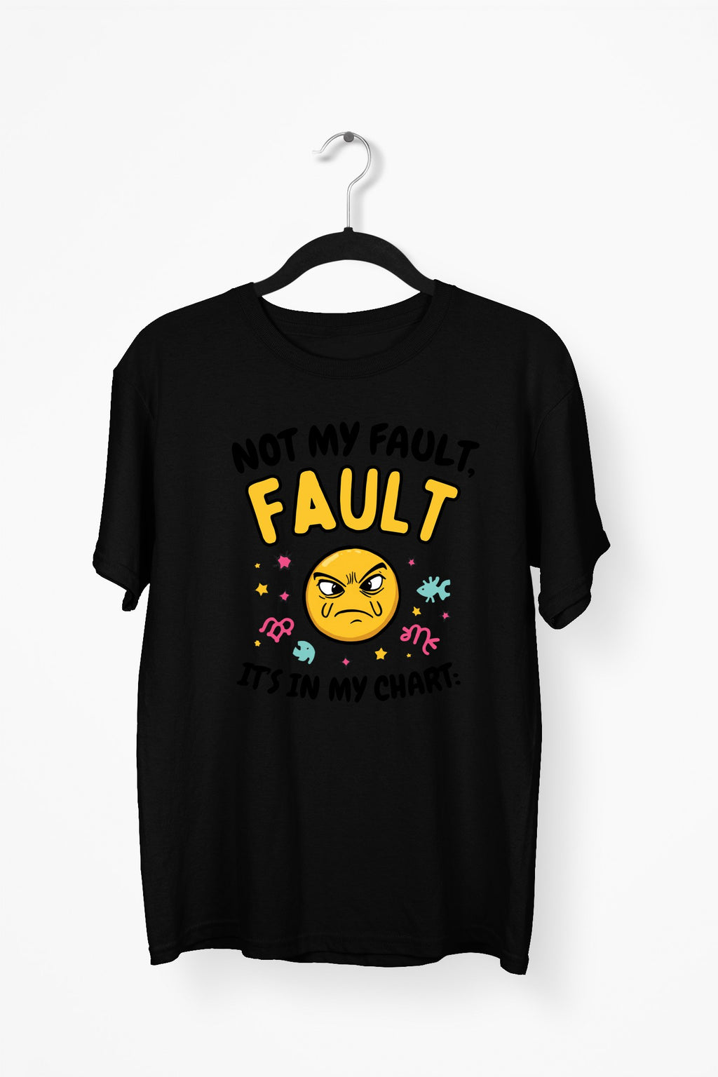 Shrug Emoji Premium Tee - Black flat mockup
