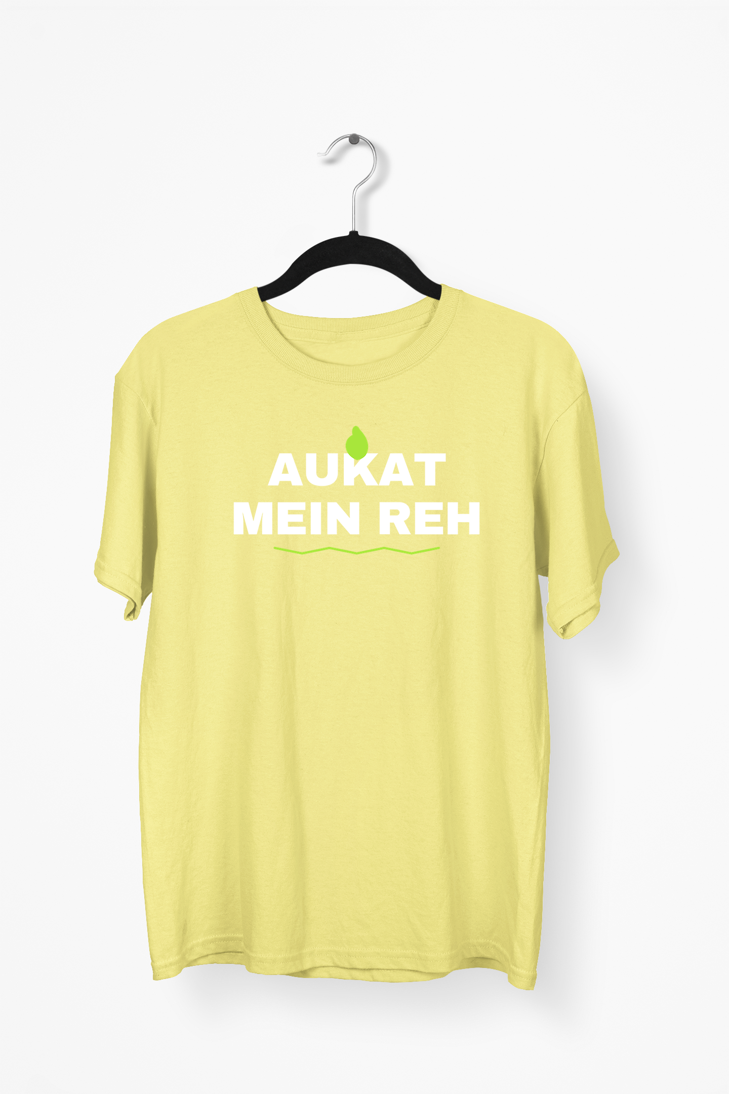 Aukat Mein Reh Premium Tee — Yellow
