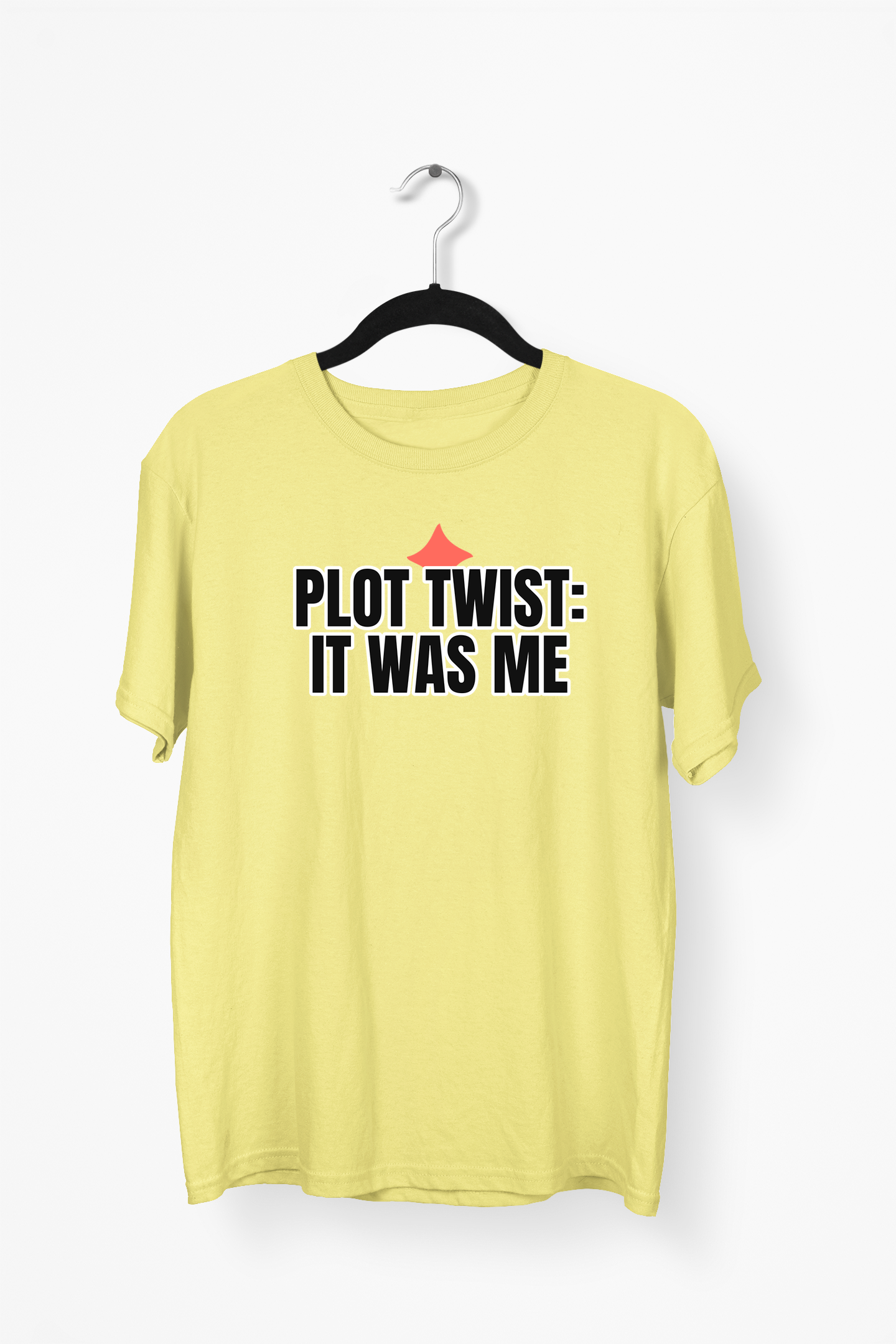 Plot Twist It Was Me Premium Tee — Yellow