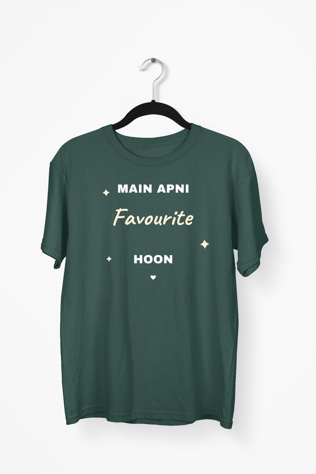 Main Apni Favourite Hoon Premium Tee — Bottle Green