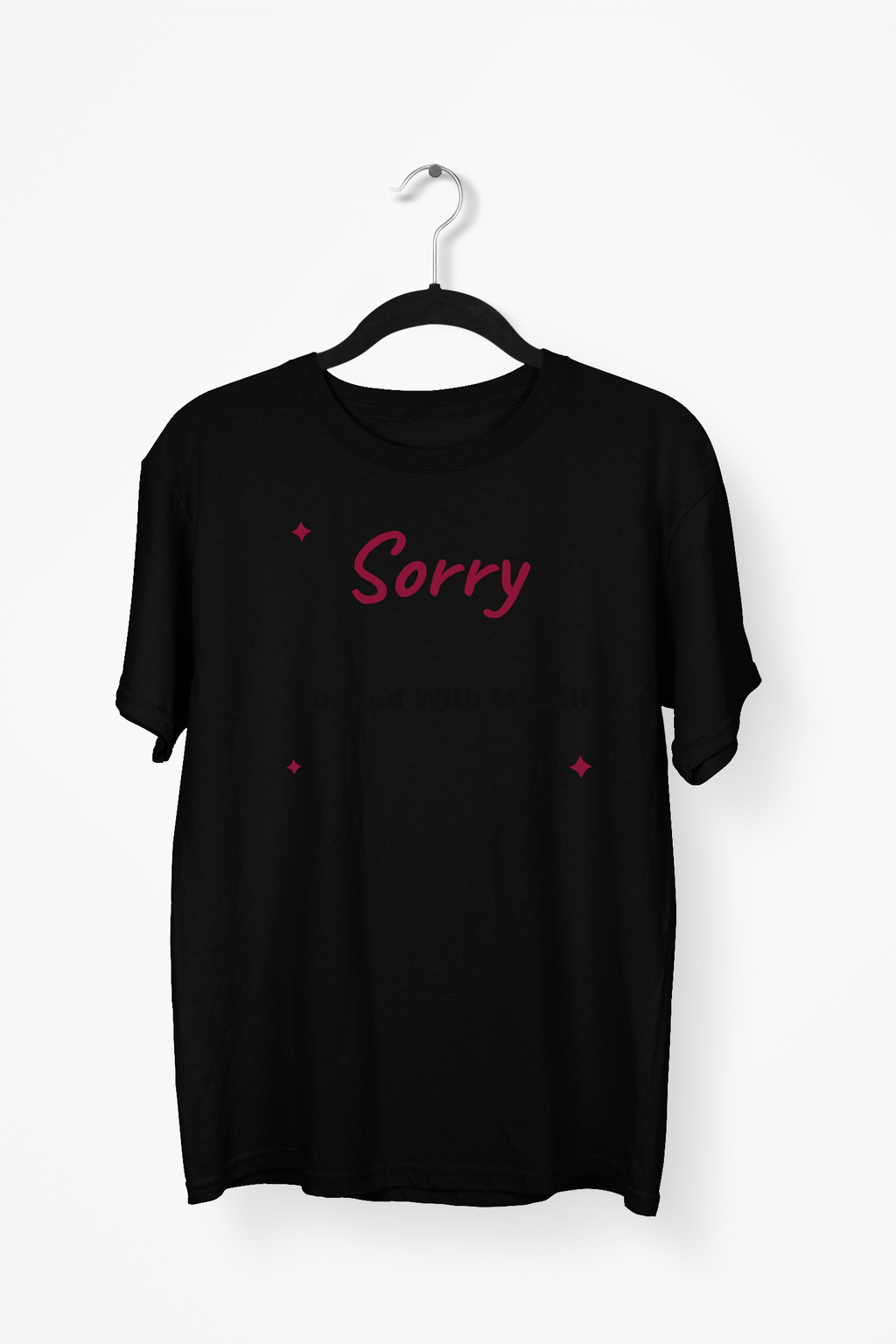 Sorry Booked With Myself Premium Tee — Black