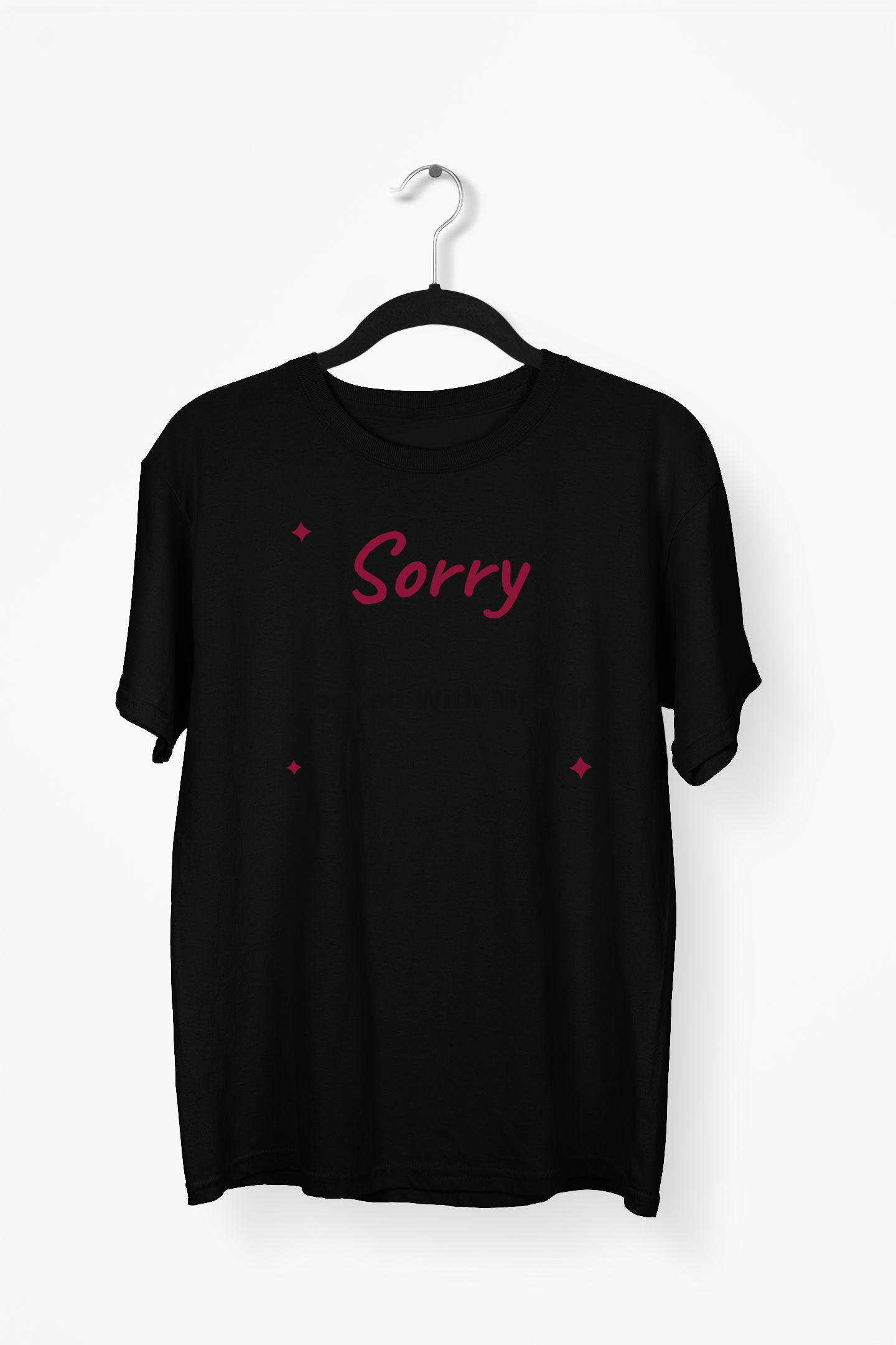 Sorry Booked With Myself Premium Tee — Black