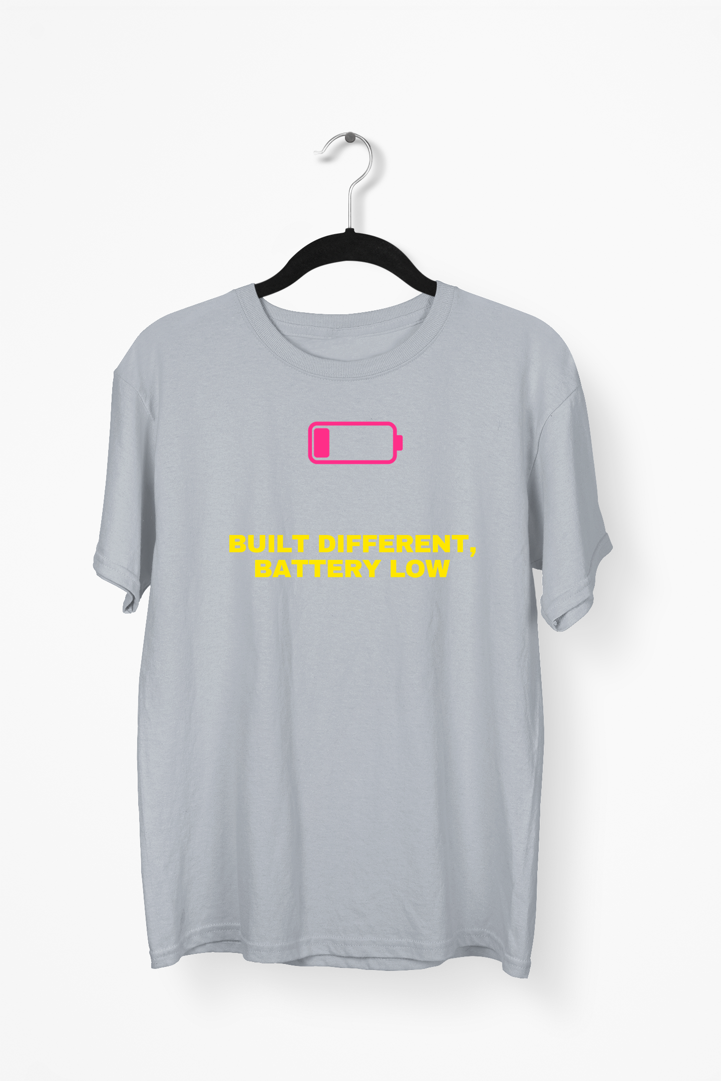 Built Different Battery Low Premium Tee — Gray