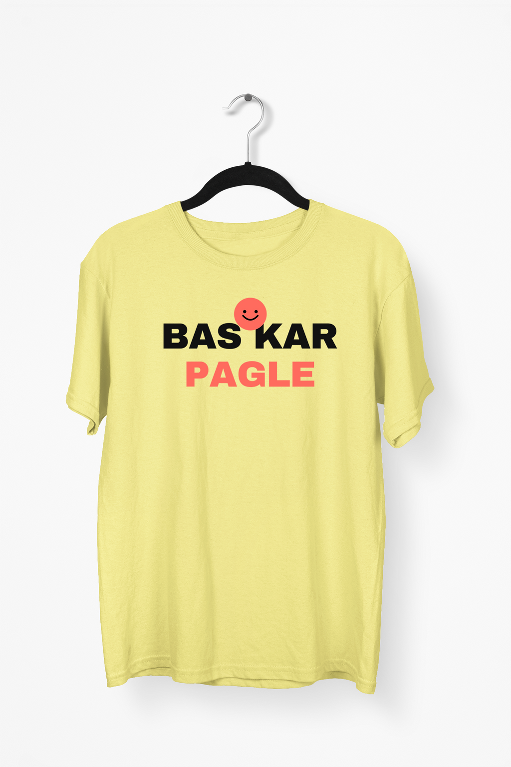 Bas Kar Pagle Premium Tee — Yellow