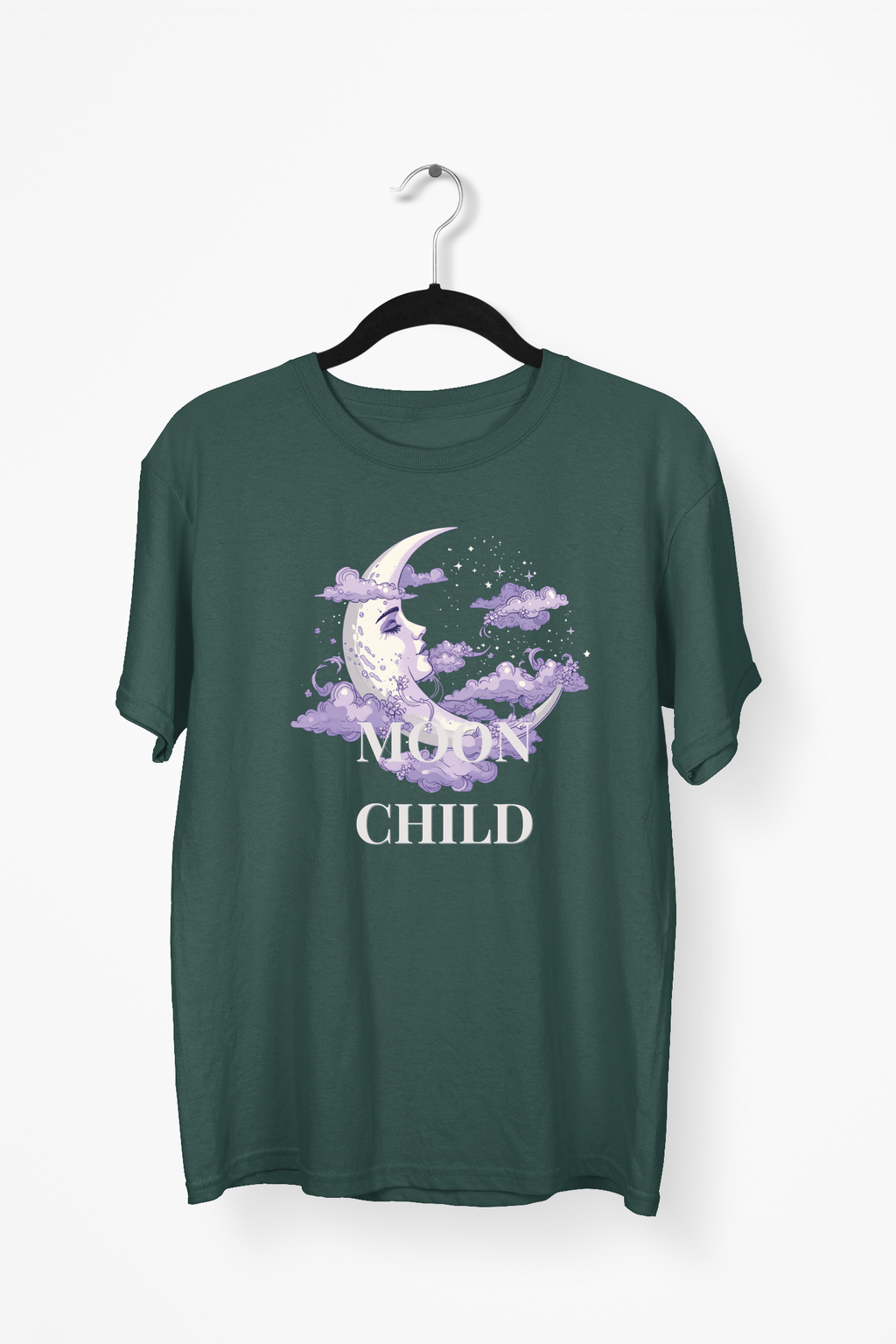 Moon Child Premium Tee — Bottle Green