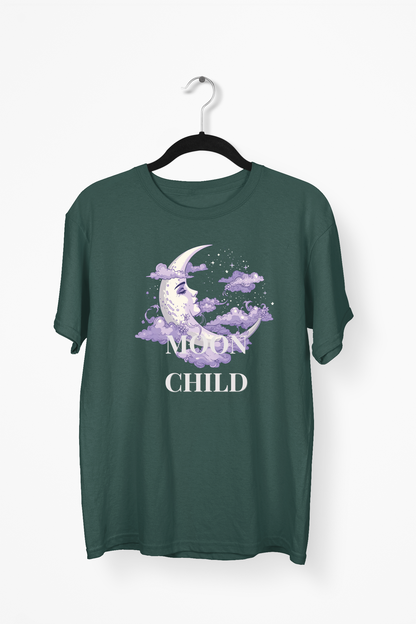 Moon Child Premium Tee — Bottle Green