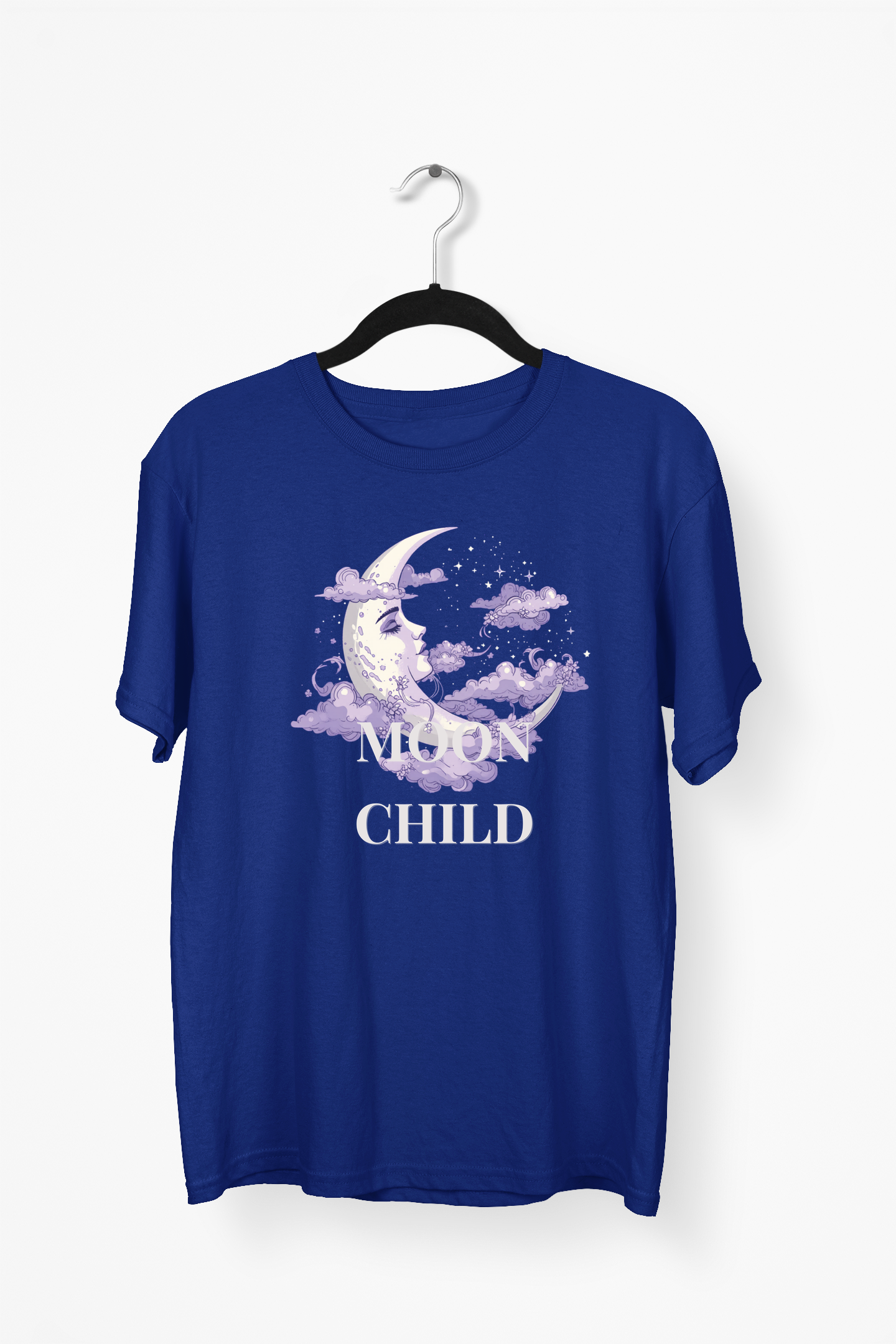 Moon Child Premium Tee — Navy Blue
