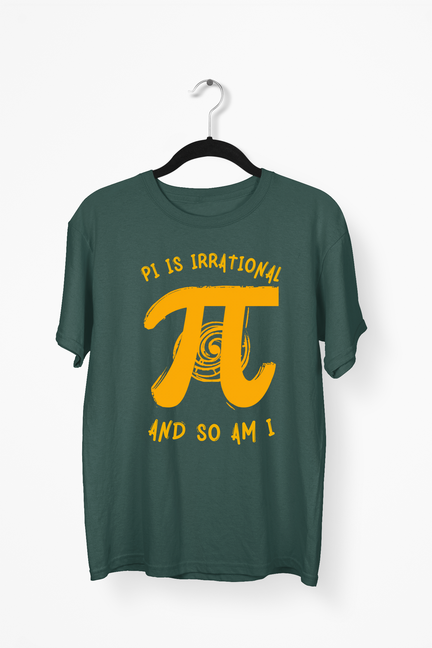 Pi & Spiral Premium Tee — Bottle Green