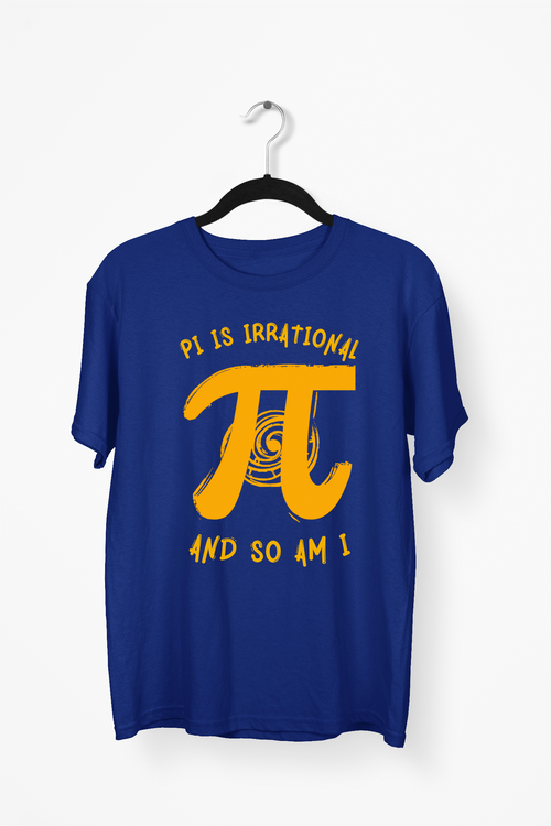 Pi & Spiral Premium Tee — Navy Blue