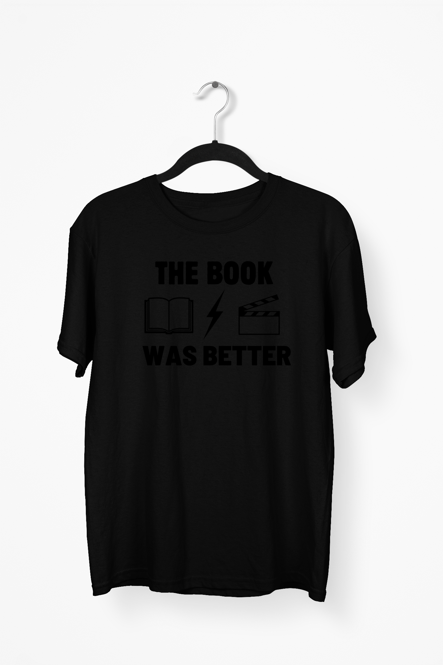 The Book Was Better Premium Tee — Black