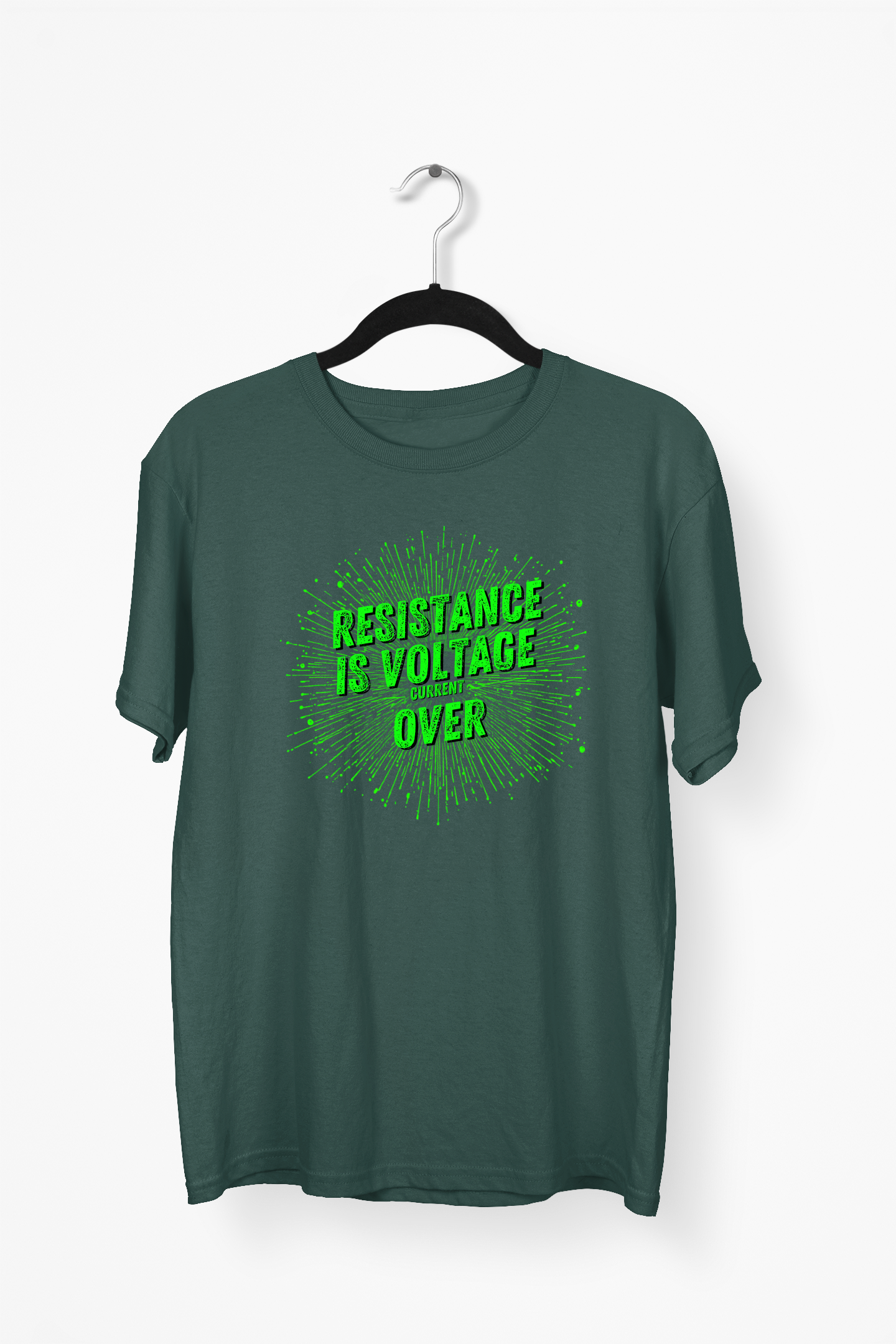 Circuit Board Premium Tee — Bottle Green