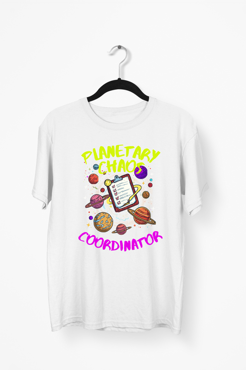 Chaotic Solar System Premium Tee — White
