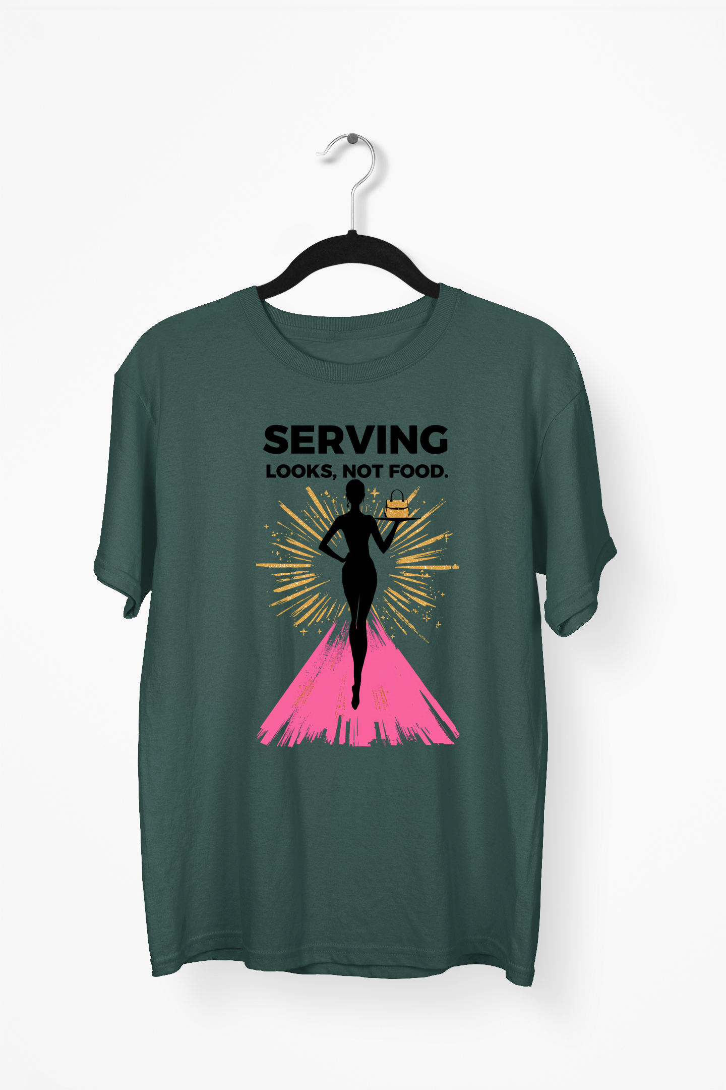 Chic Handbag Premium Tee — Bottle Green
