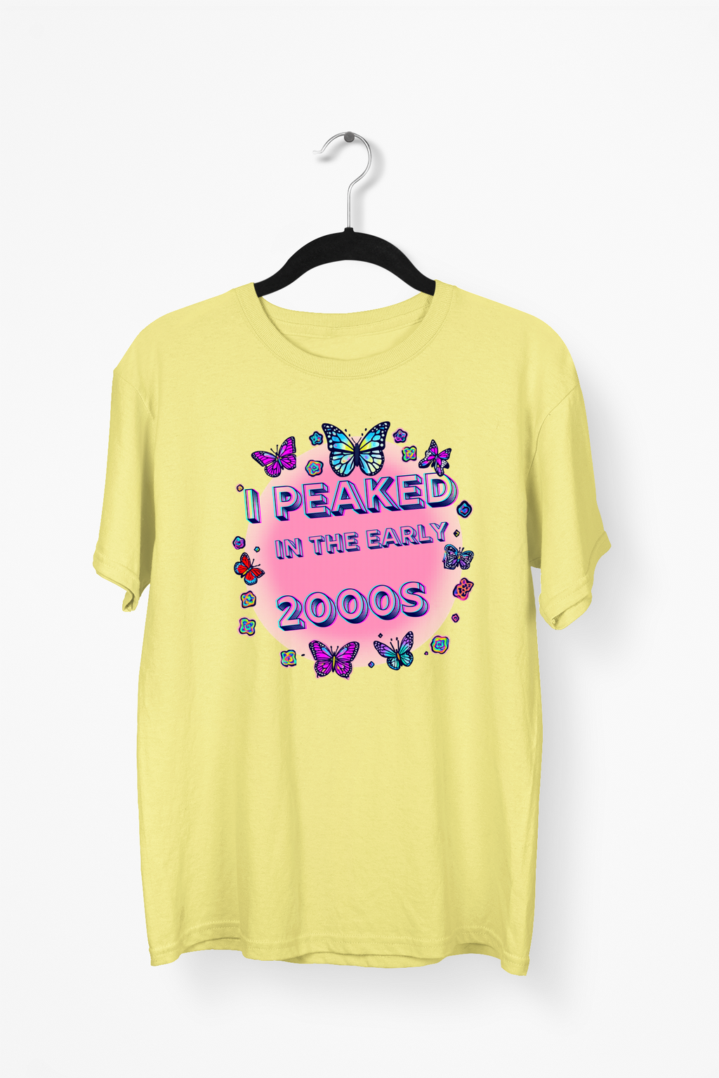 Y2K Chrome Premium Tee — Yellow