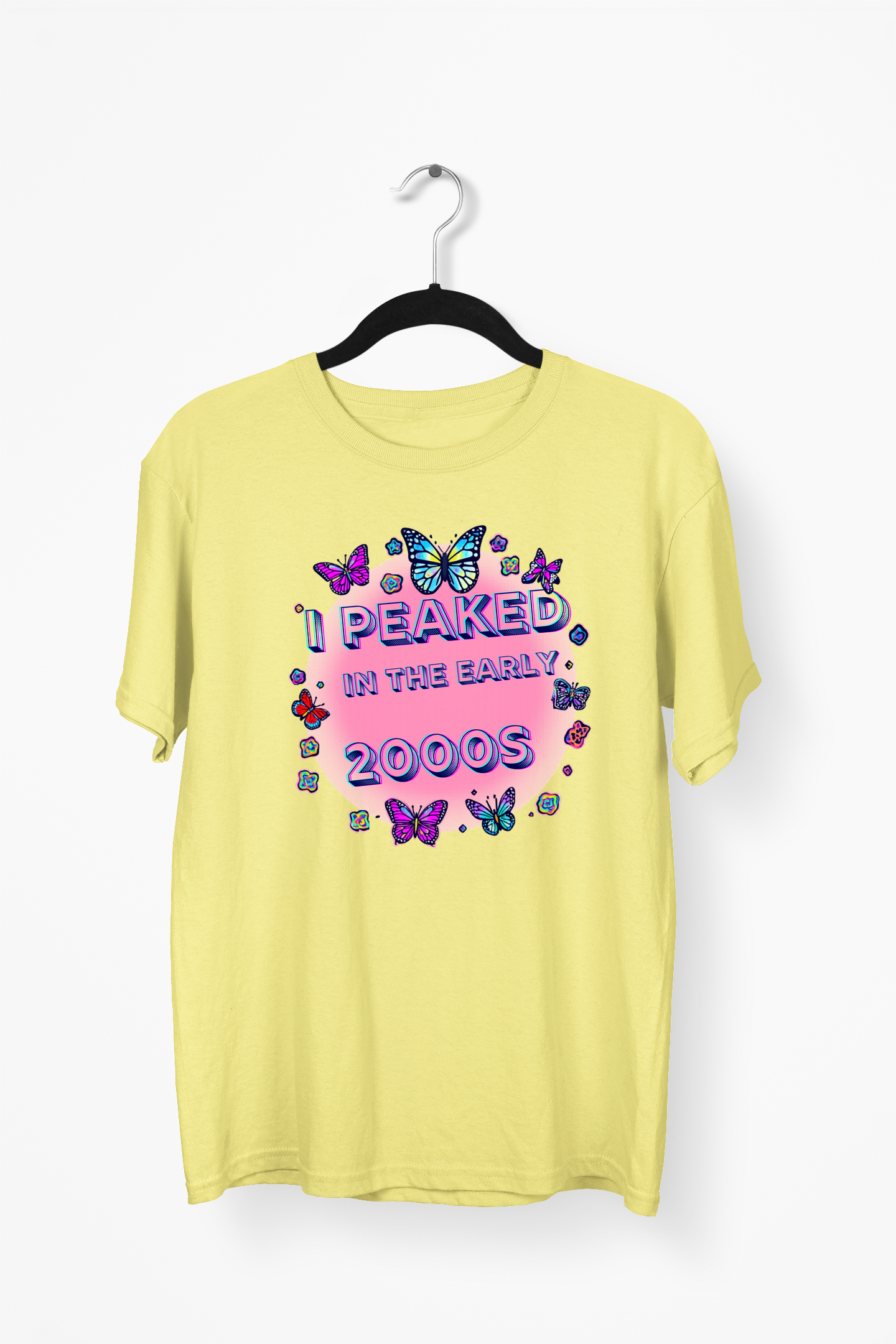 Y2K Chrome Premium Tee — Yellow