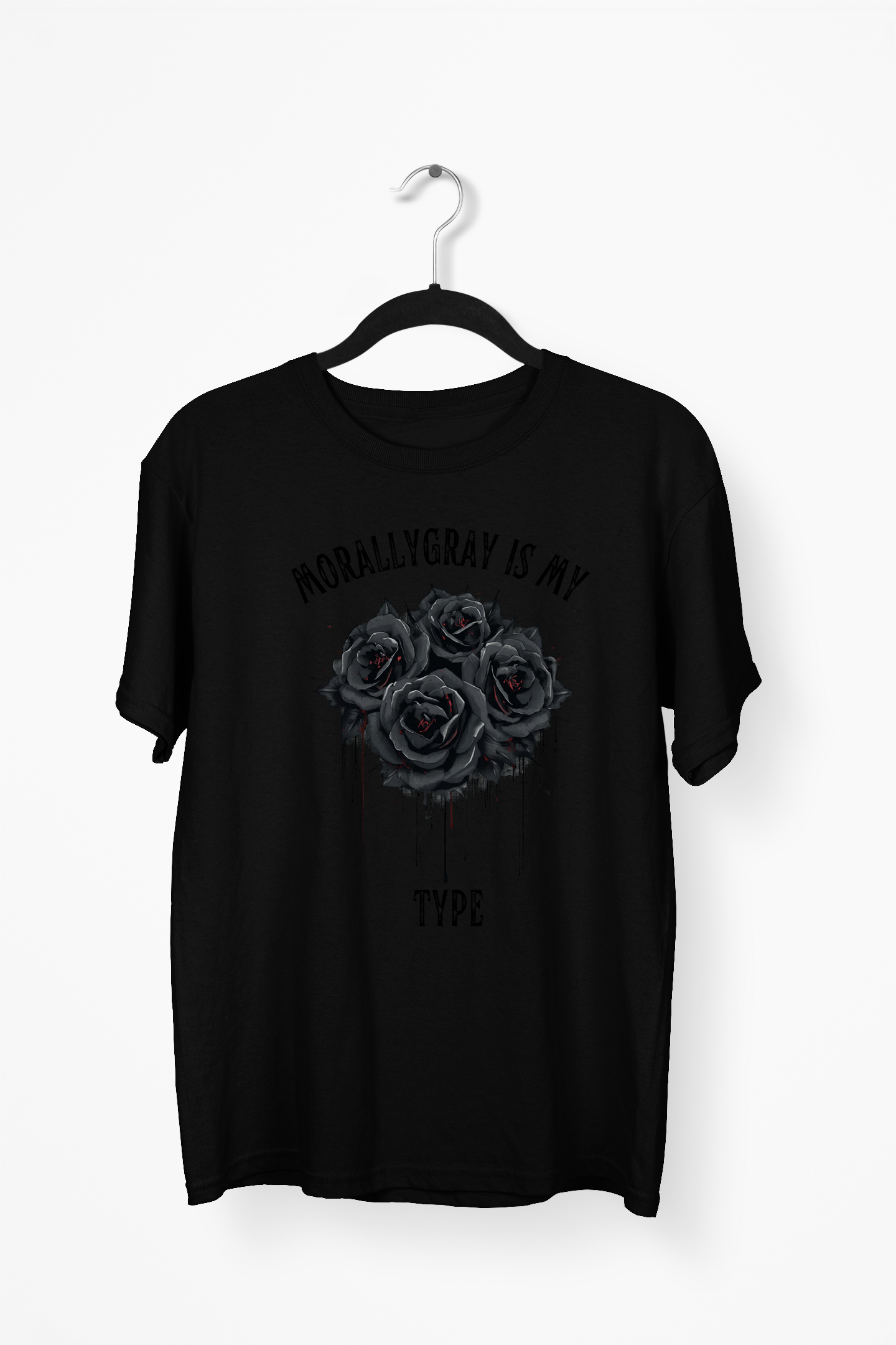 Gothic Roses Premium Tee — Black