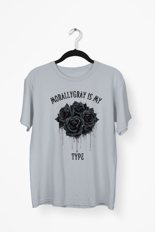 Gothic Roses Premium Tee — Gray