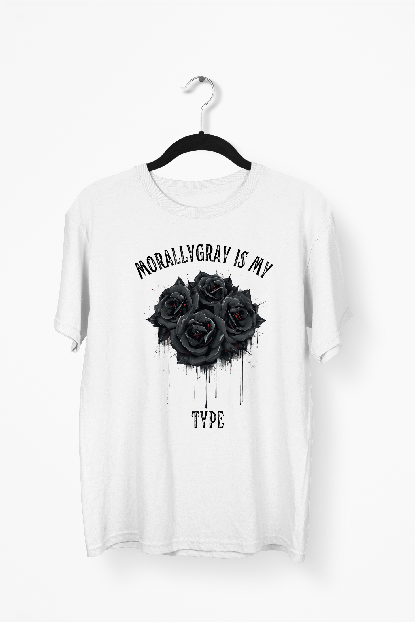Gothic Roses Premium Tee — White