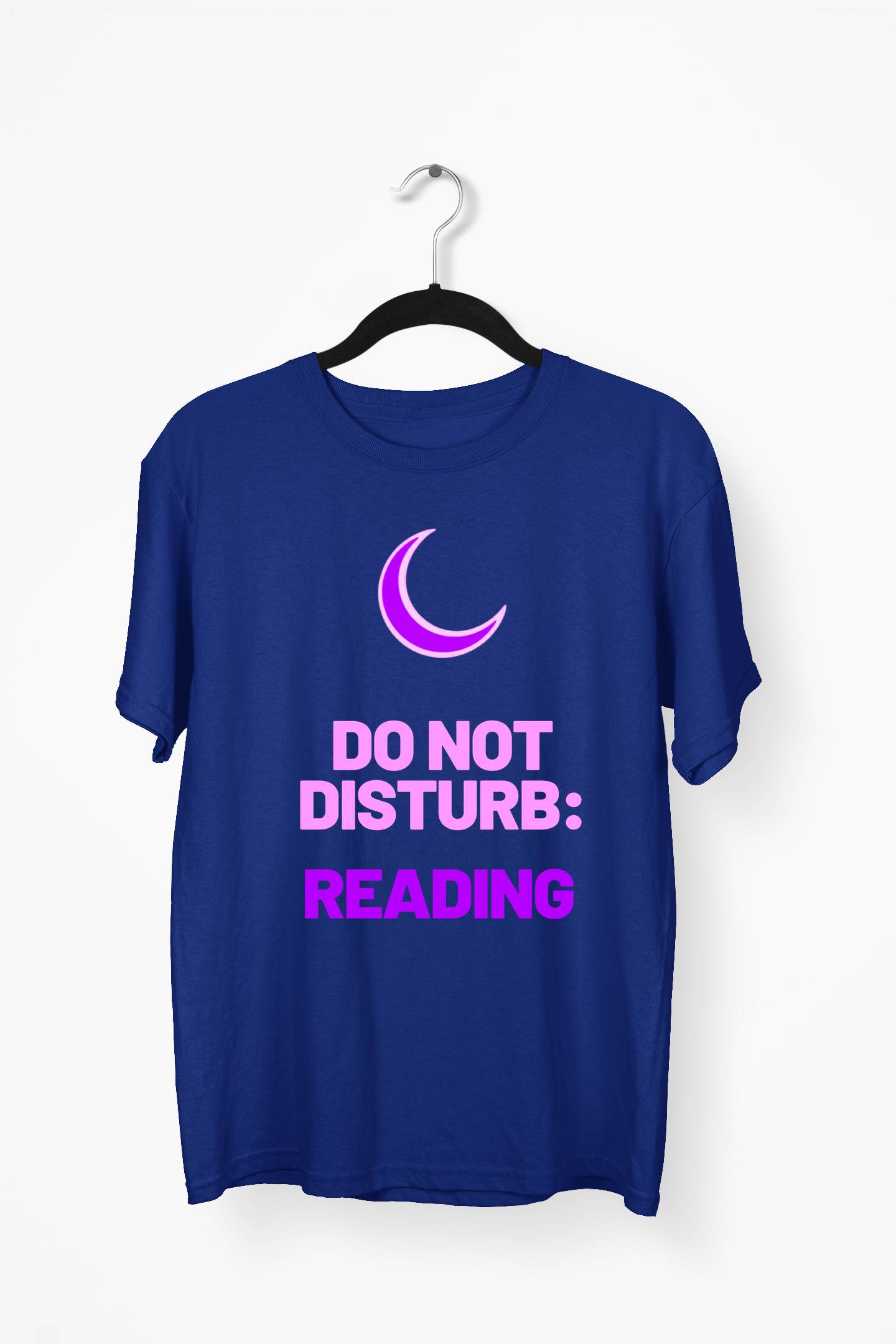 Geometric Book Premium Tee — Navy Blue