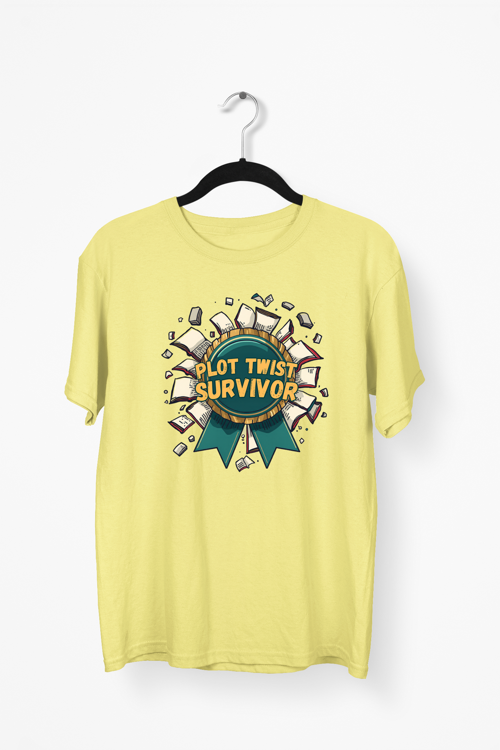 Plot Twist Survivor Premium Tee — Yellow