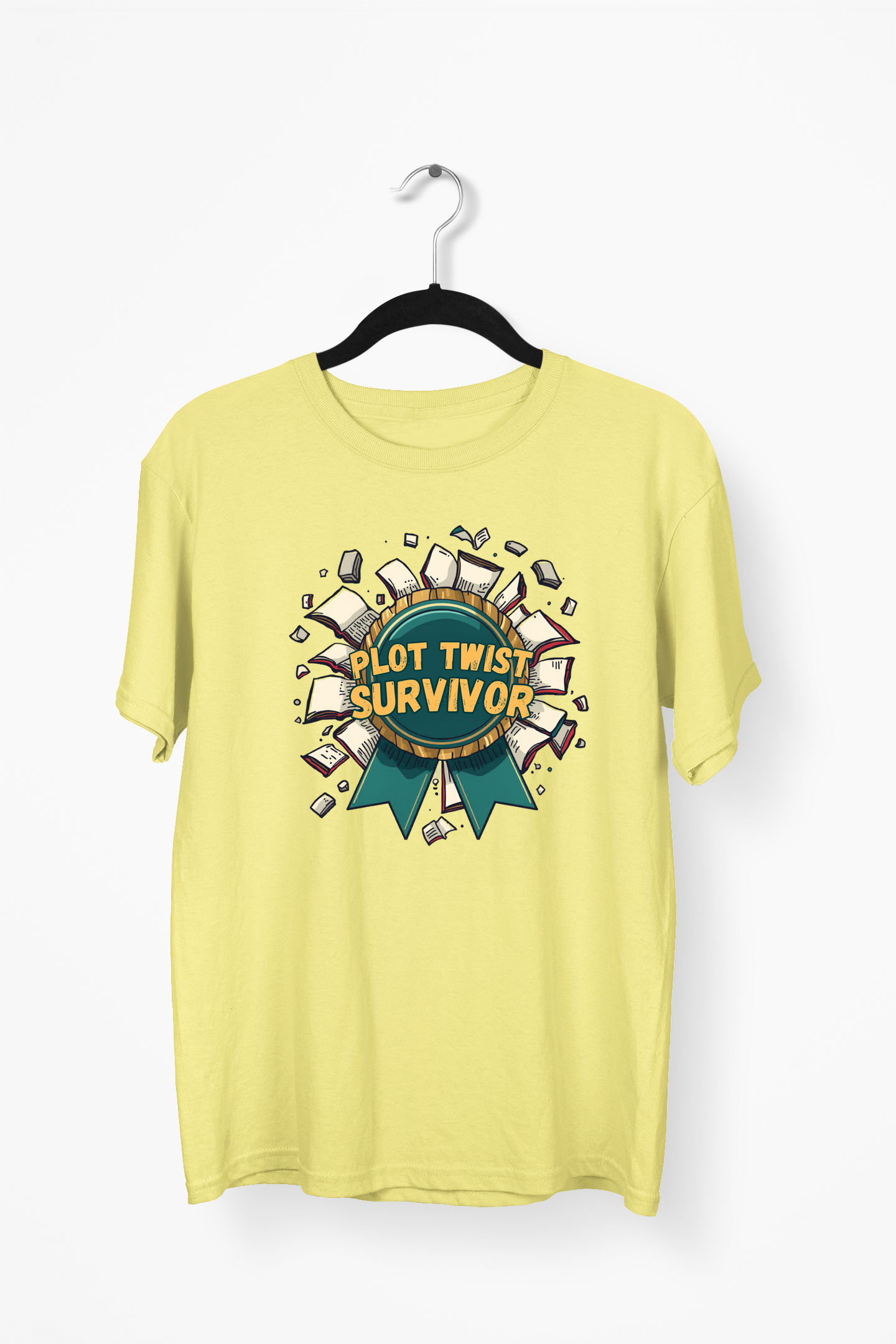 Plot Twist Survivor Premium Tee — Yellow