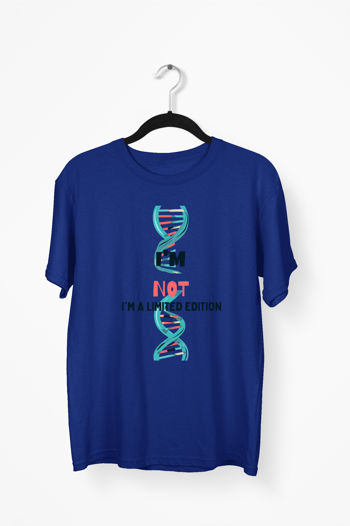 Unique Typography Premium Tee — Navy Blue