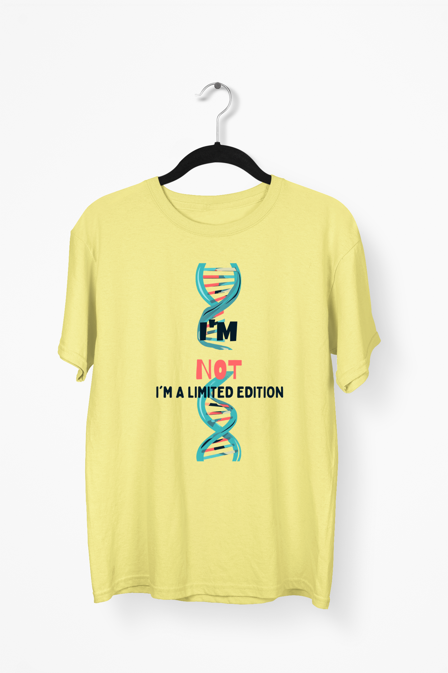 Unique Typography Premium Tee — Yellow