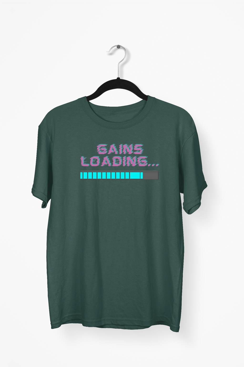Gains Loading Premium Tee — Bottle Green
