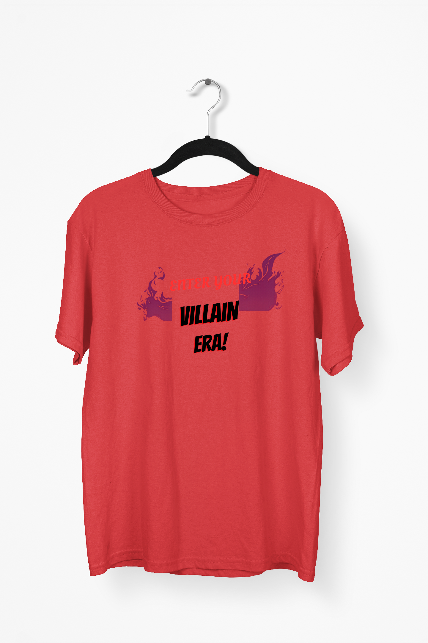 Sharp Typography Premium Tee — Red