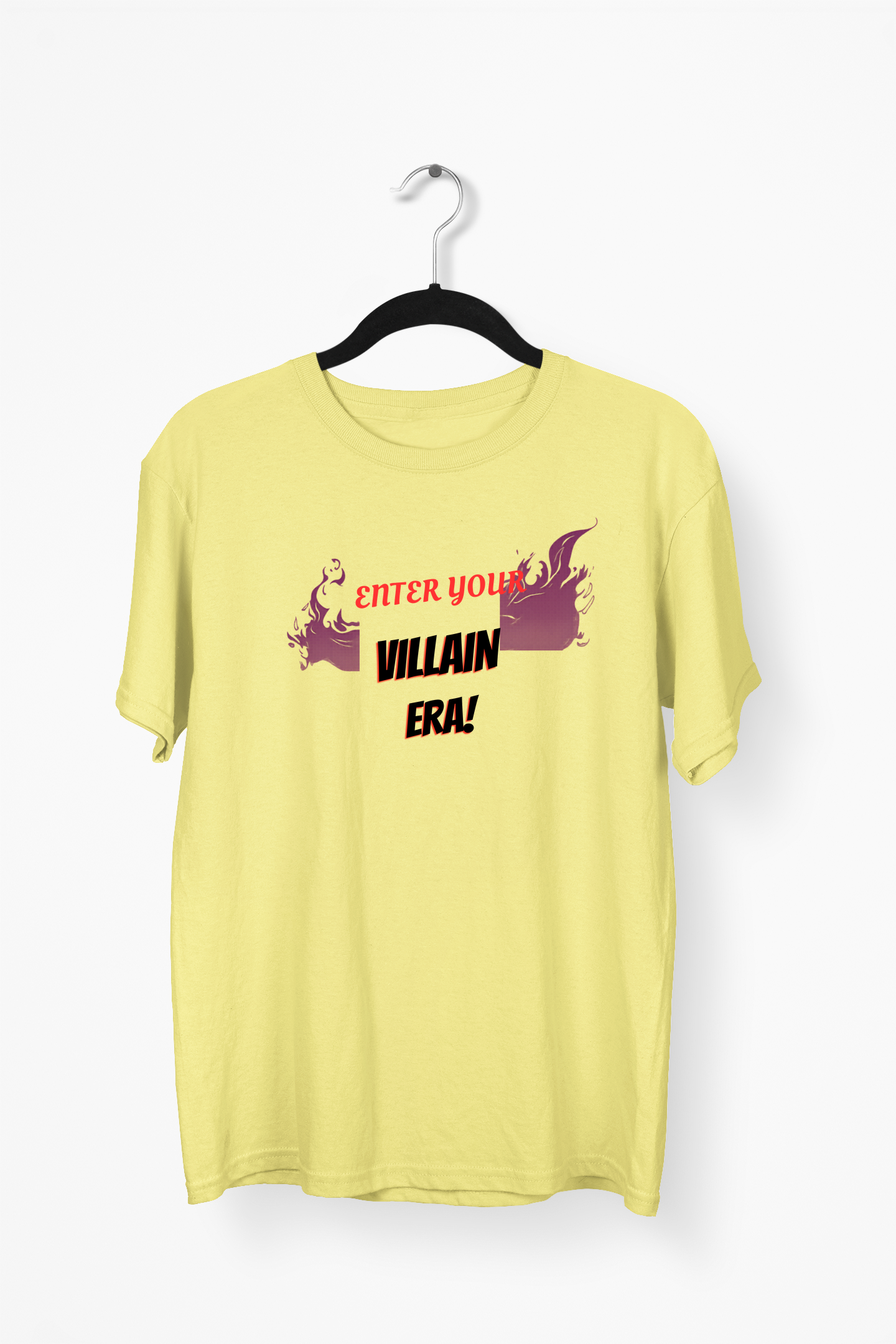 Sharp Typography Premium Tee — Yellow