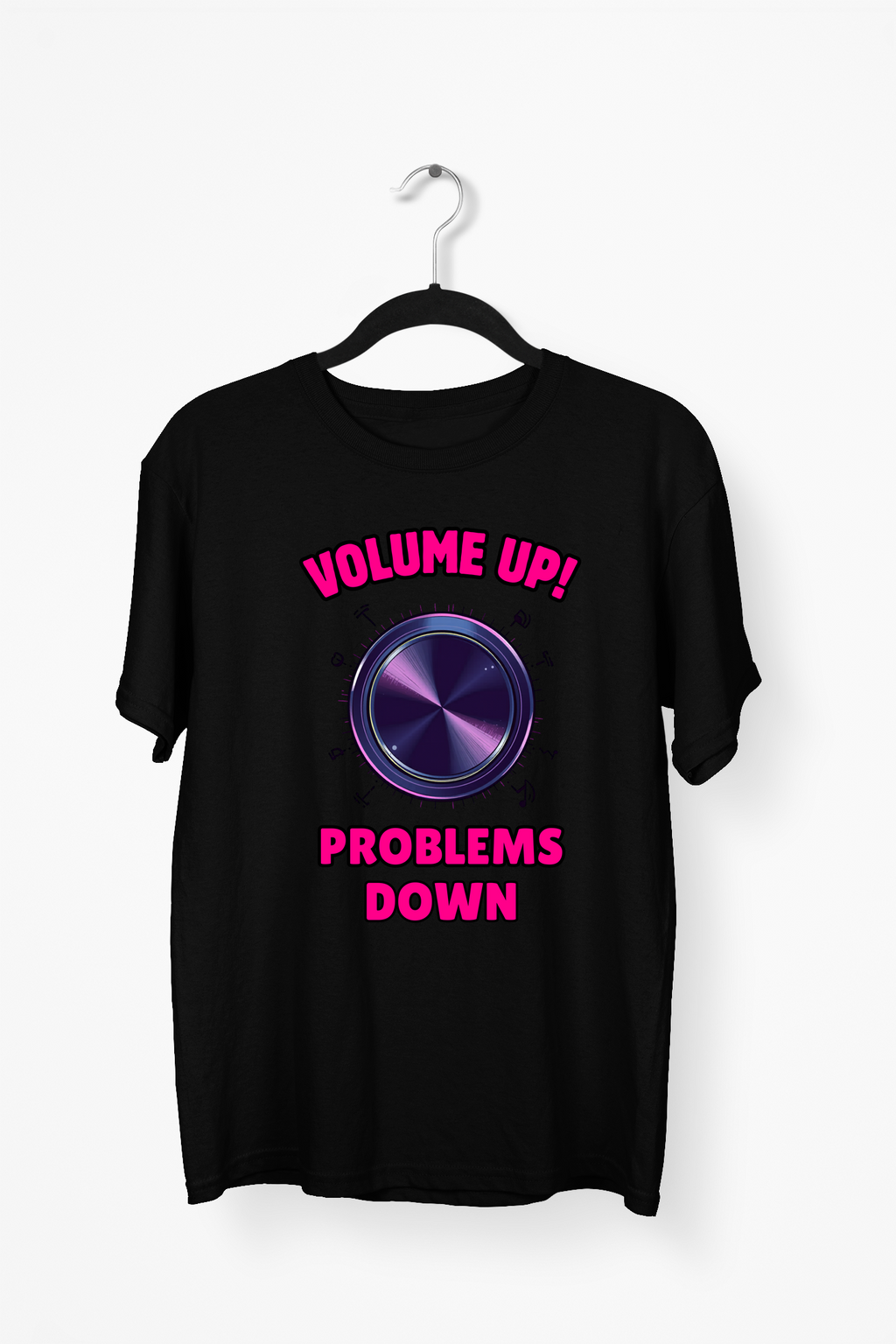 Neon Volume Knob Premium Tee — Black